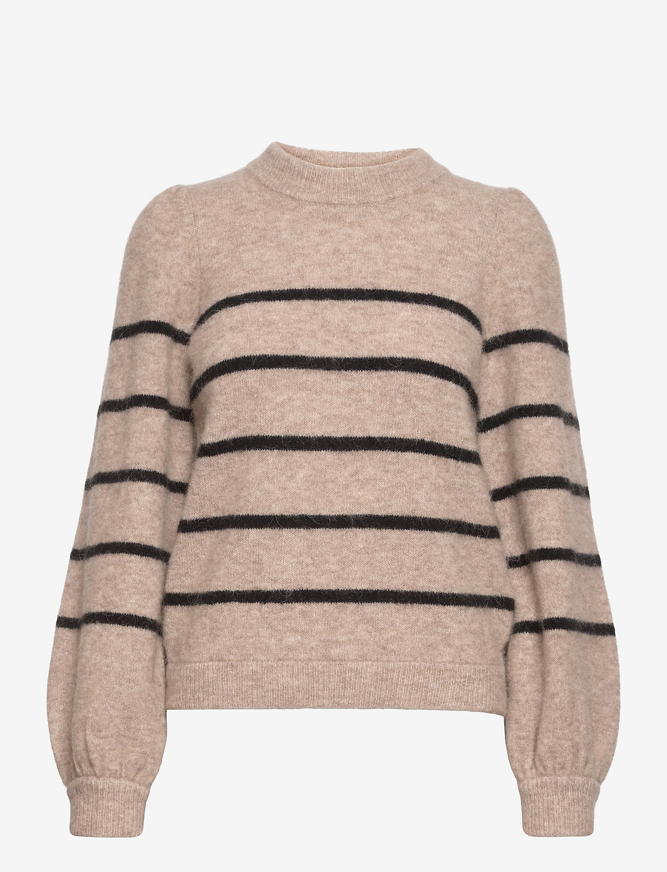Gestuz - AlphaGZ striped pullover - warm sand w/black stripe - 0
