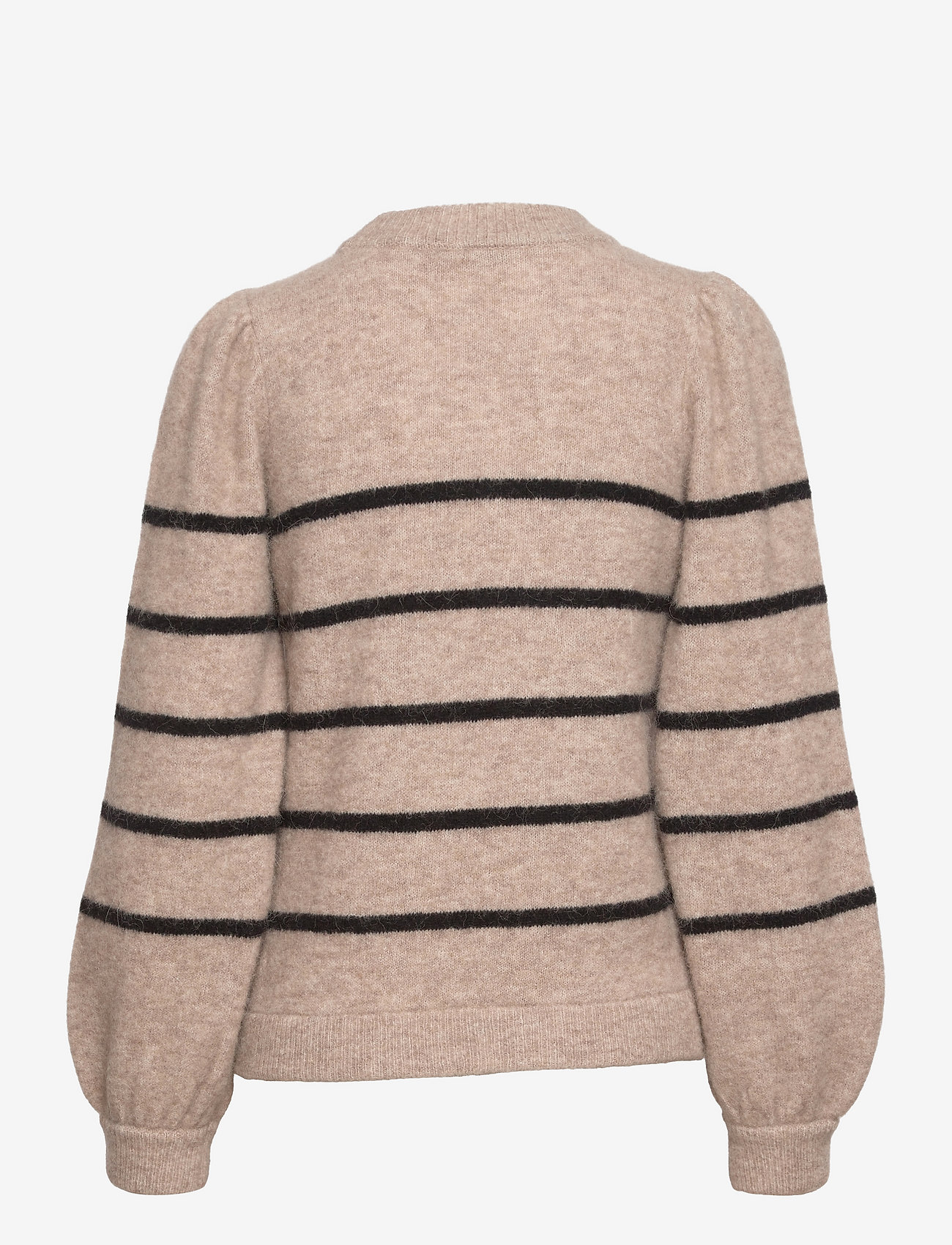 Gestuz - AlphaGZ striped pullover - warm sand w/black stripe - 1