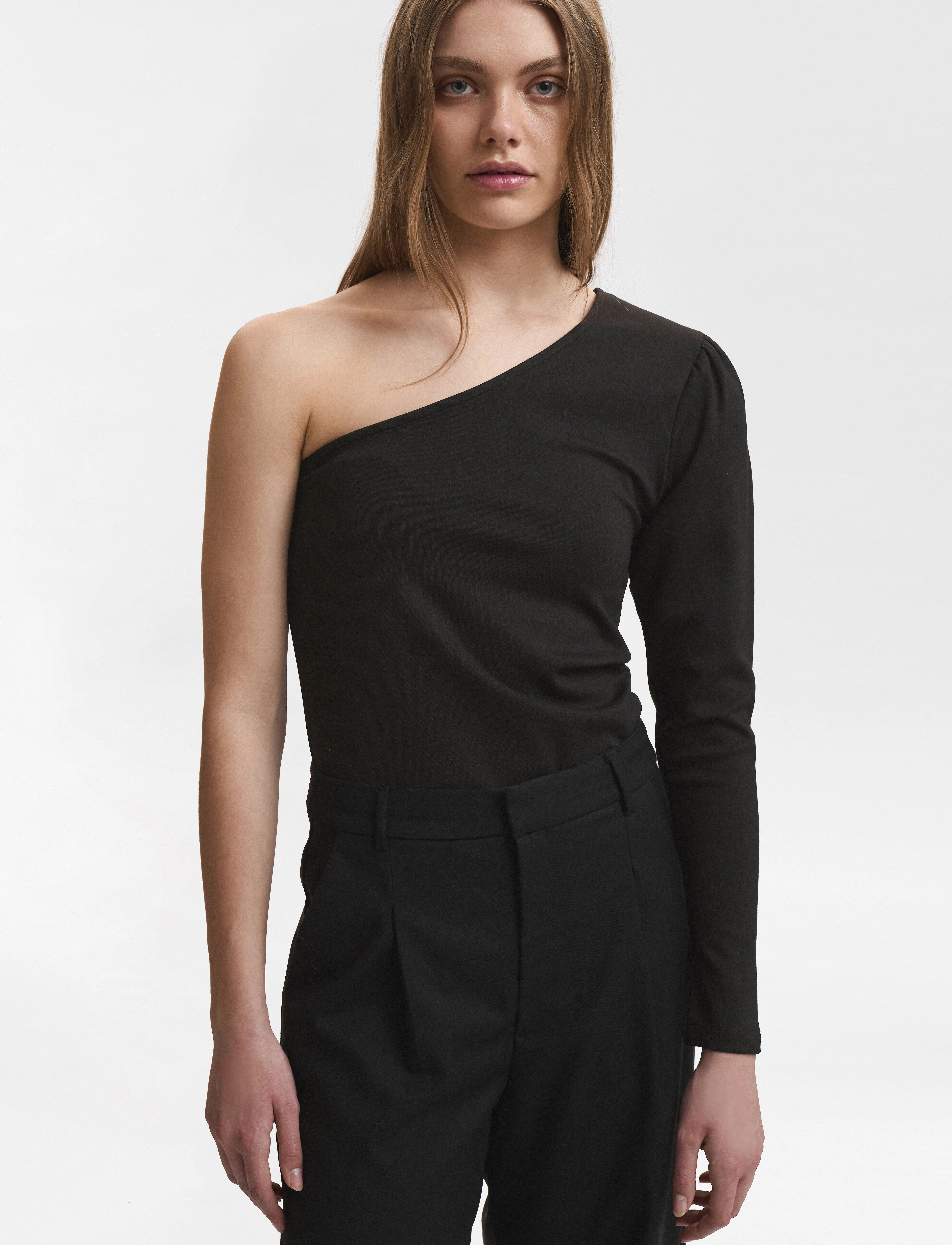 Gestuz NormaGZ one shoulder - T-Shirts & Tops - BLACK / black