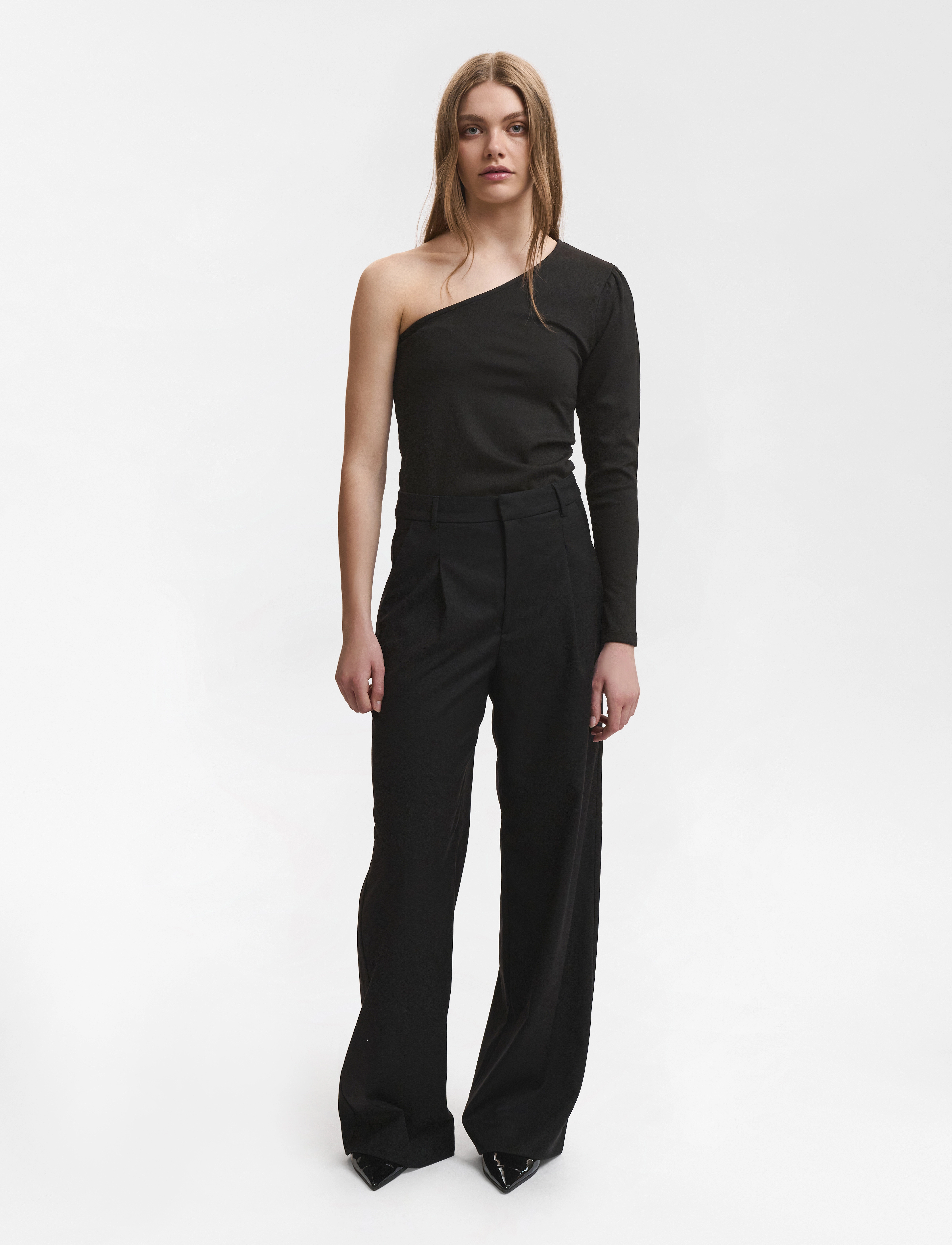 Gestuz - NormaGZ one shoulder - langärmlige tops - black - 3