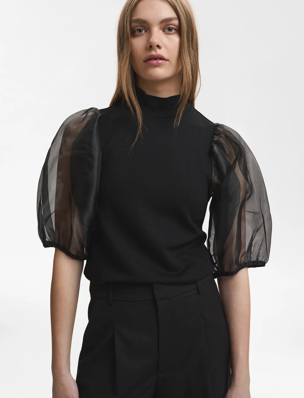 Gestuz - MistGZ turtleneck - kortärmade blusar - black - 0