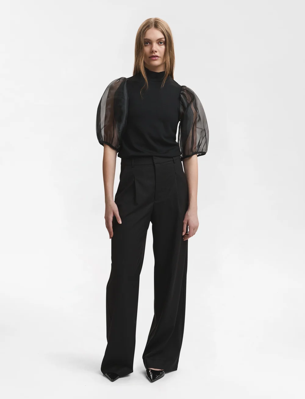 Gestuz - MistGZ turtleneck - kortärmade blusar - black - 3