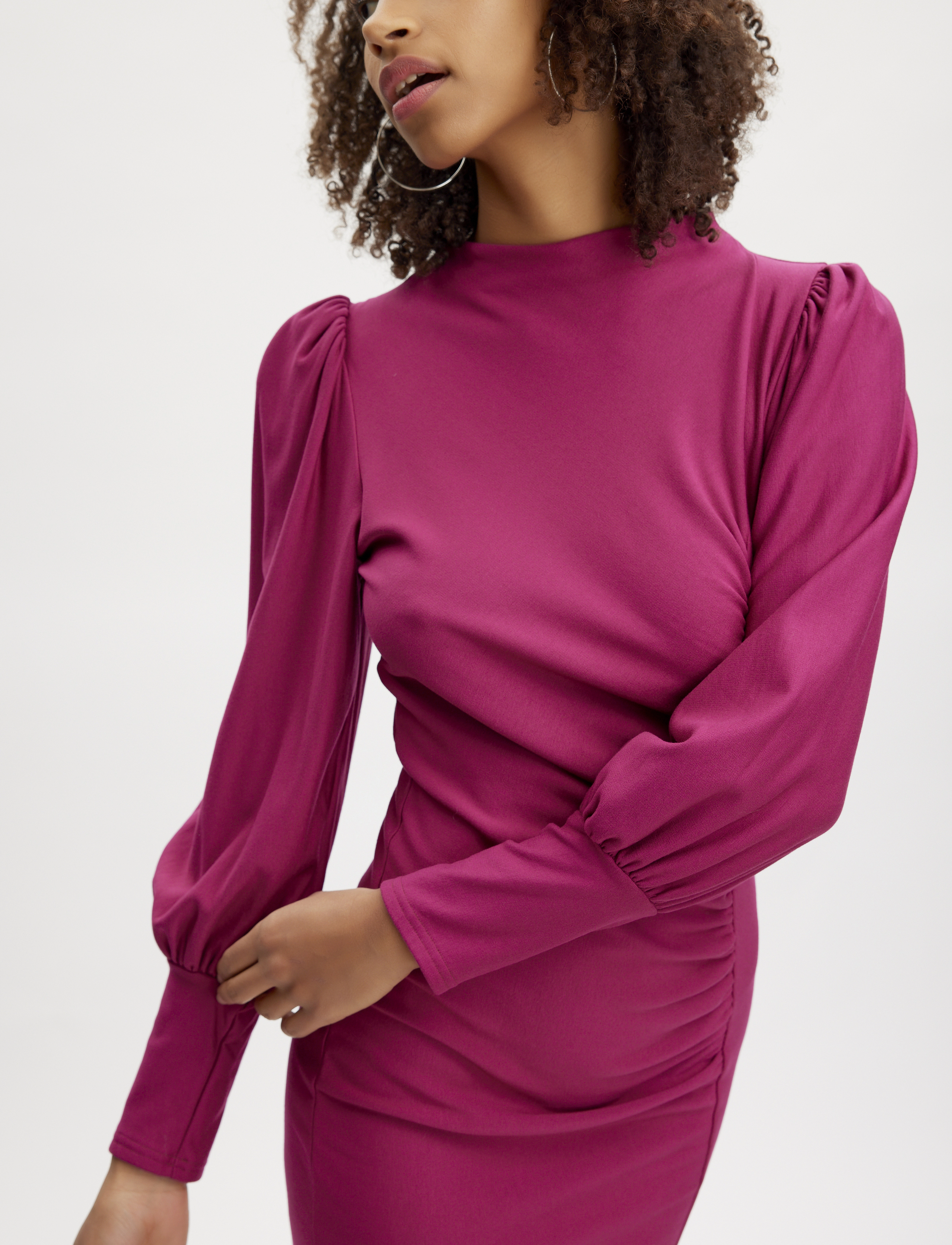 Gestuz - RifaGZ puff dress - party wear at outlet prices - fuchsia fedora - 5