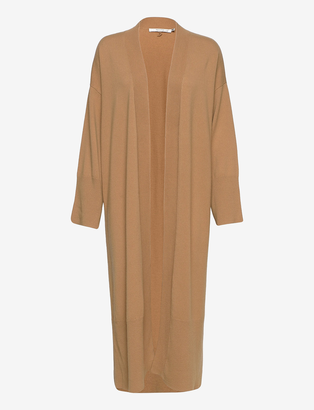 Gestuz - AdannaGZ long wool cardigan - tiger's eye - 2