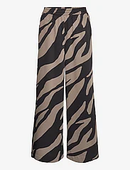 Gestuz - BothildeGZ HW pants - bukser med brede ben - maxi zebra black/walnut - 0