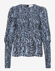 Gestuz - MorianaGZ blouse - långärmade blusar - leo art glacier laker - 0