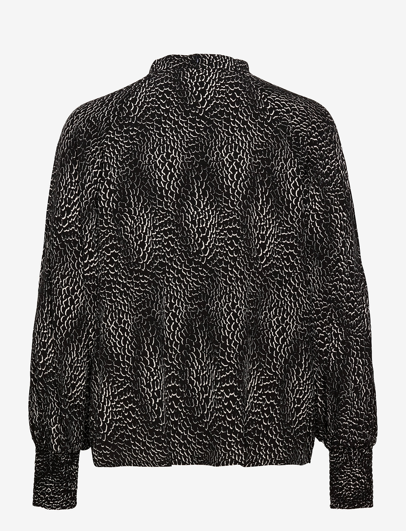 Gestuz - MariettaGZ blouse - pikkade varrukatega pluusid - black scales - 1