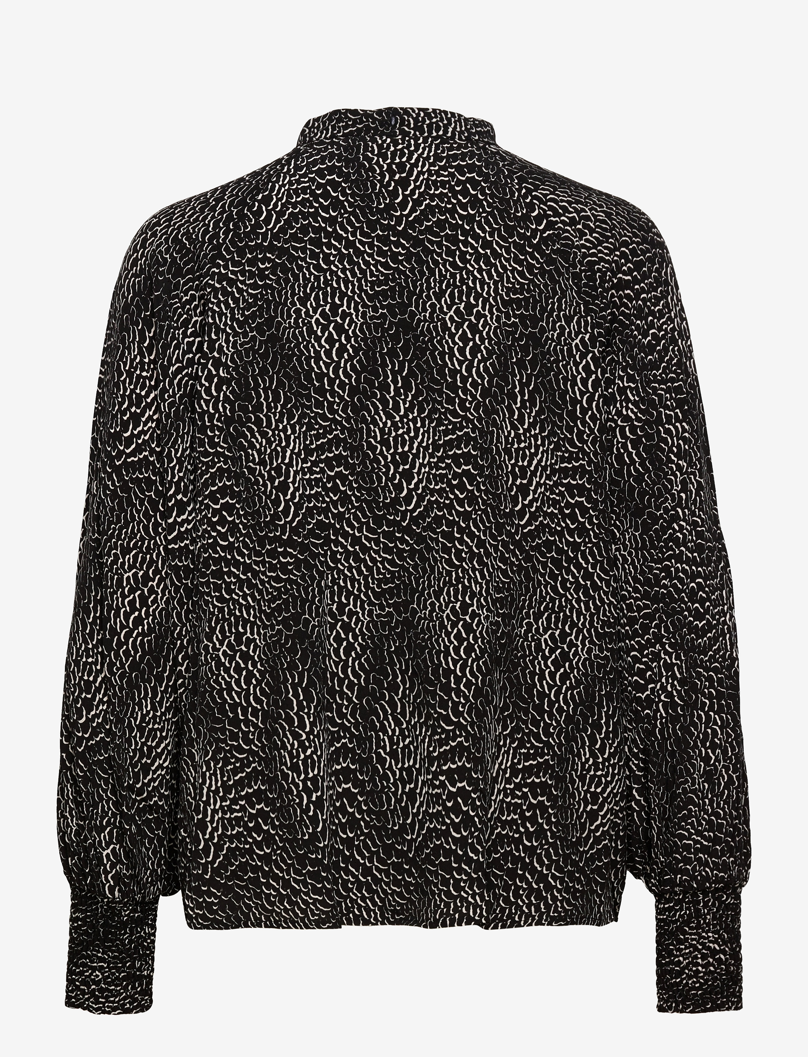 Gestuz - MariettaGZ blouse - pitkähihaiset puserot - black scales - 1