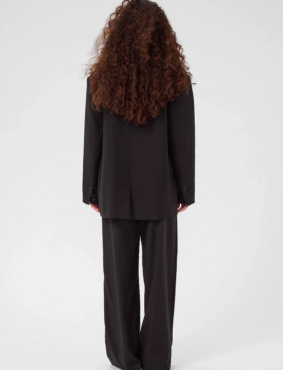 Gestuz - PaulaGZ MW wide pants NOOS - kostymbyxor - black - 4
