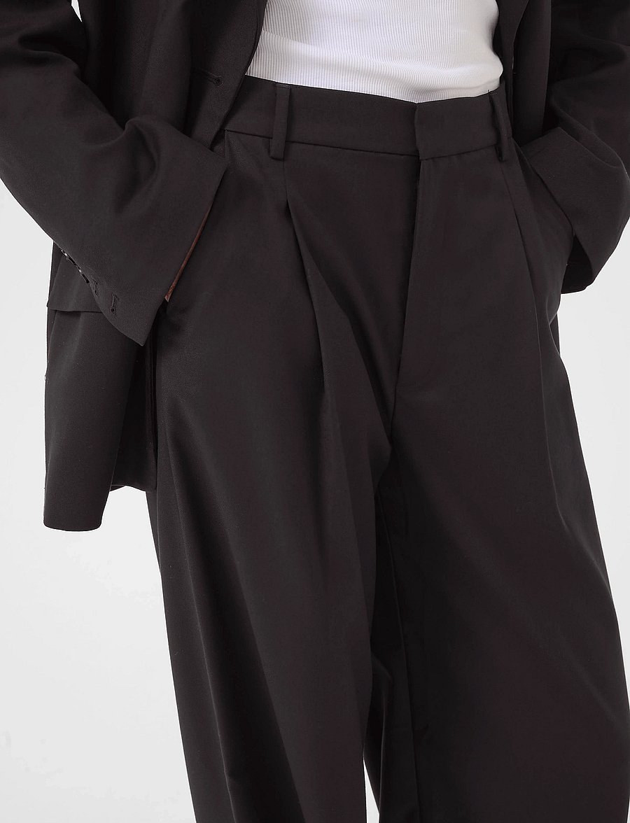 Gestuz - PaulaGZ MW wide pants NOOS - kostymbyxor - black - 5