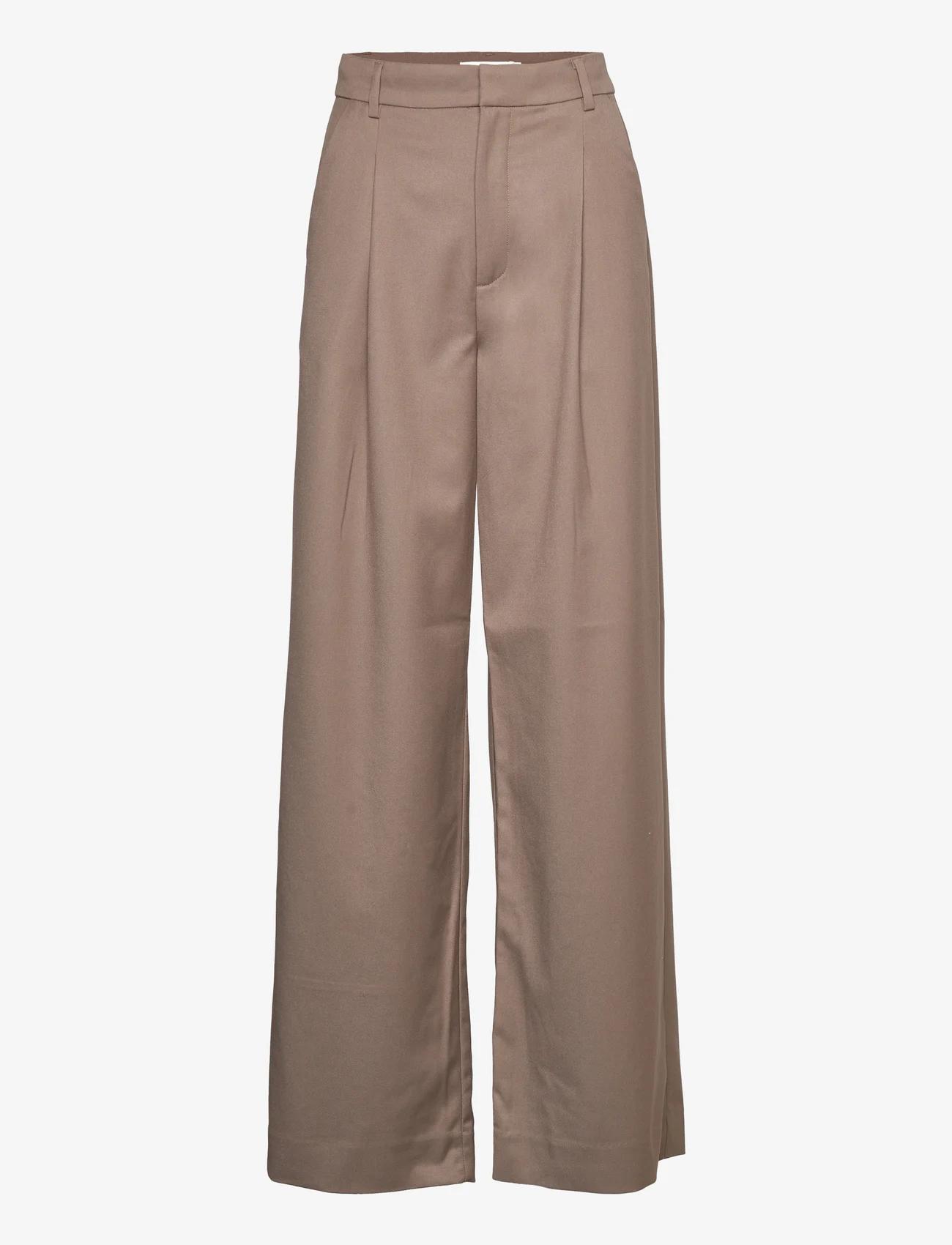 Gestuz - PaulaGZ MW wide pants NOOS - tailored trousers - walnut - 0