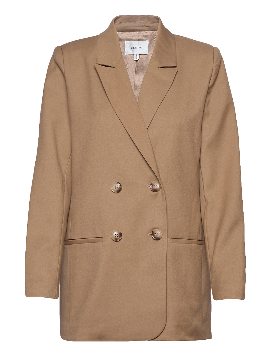 Gestuz - PaulaGZ blazer - dobbeltradede blazere - tiger's eye - 1