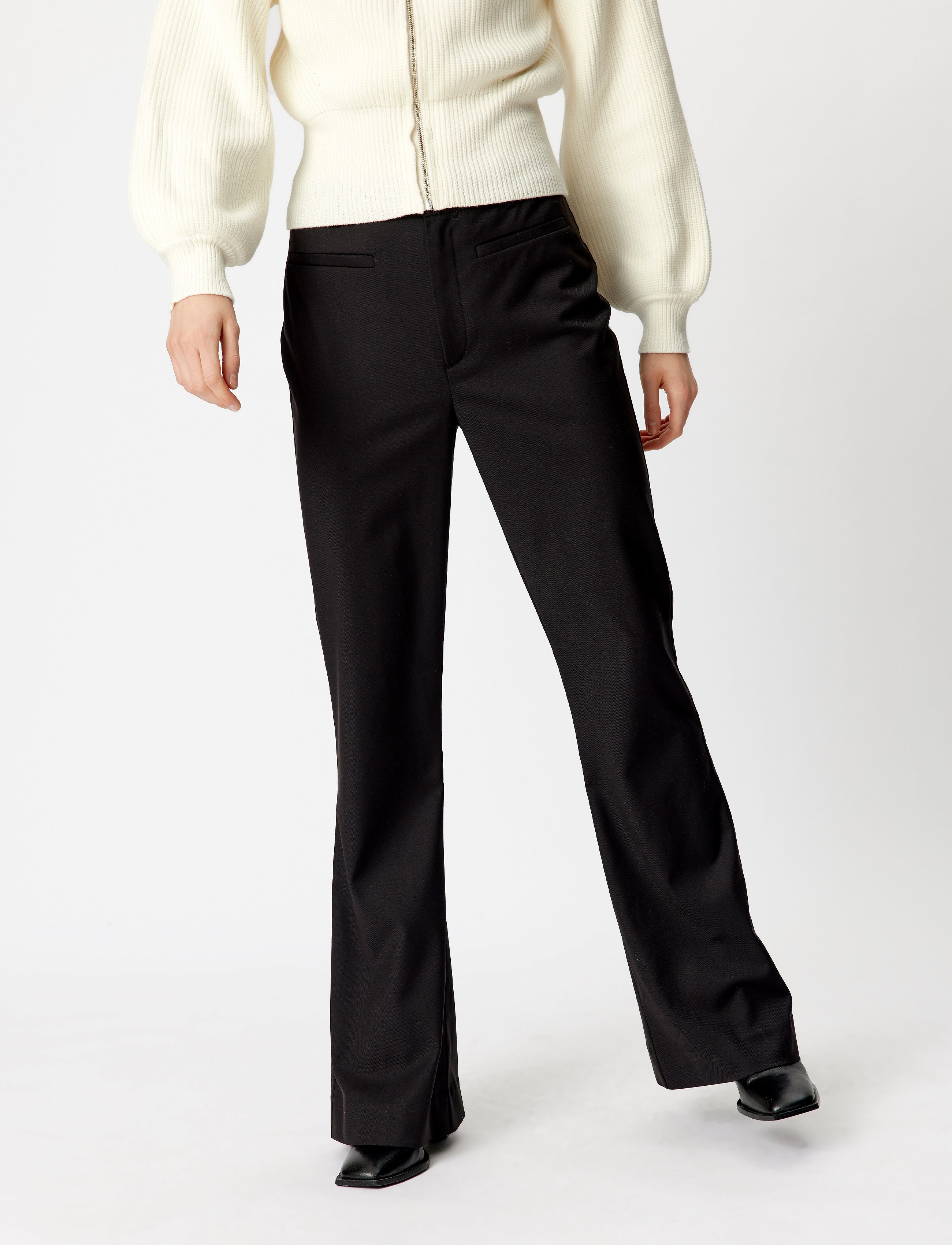 Gestuz - PaulaGZ MW flarred pants - black - 4