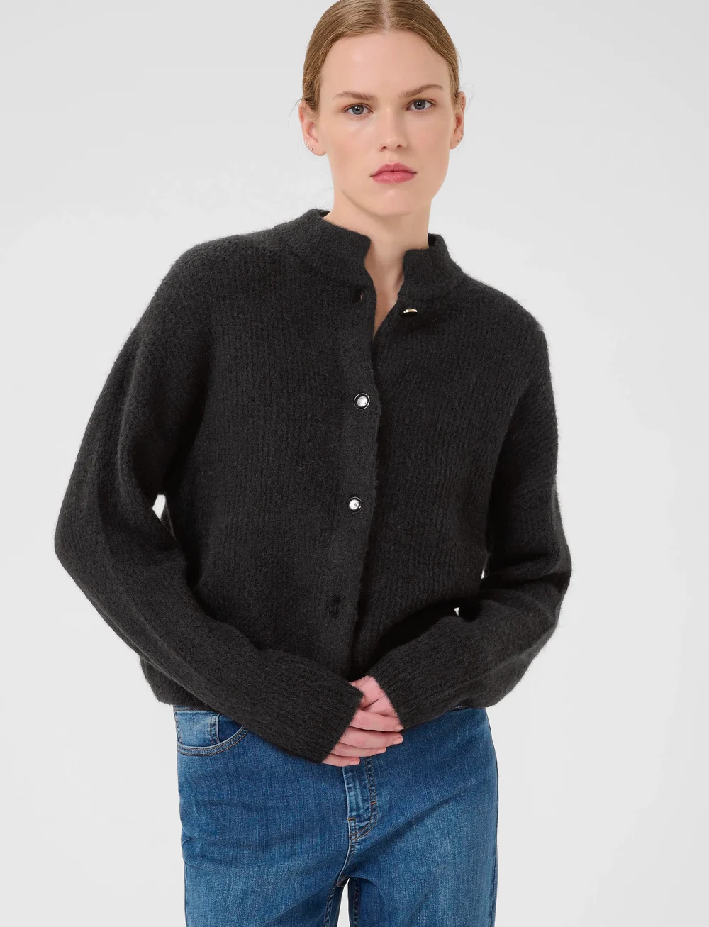 Gestuz - AlphaGZ short cardigan NOOS - cardigans - black - 0