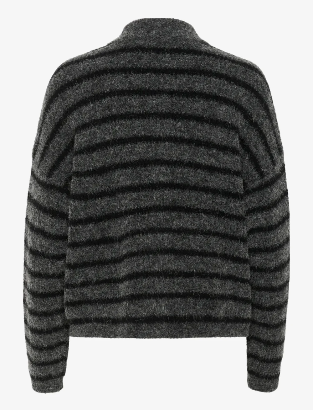 Gestuz - AlphaGZ short cardigan NOOS - cardigans - charcoal black striped - 2