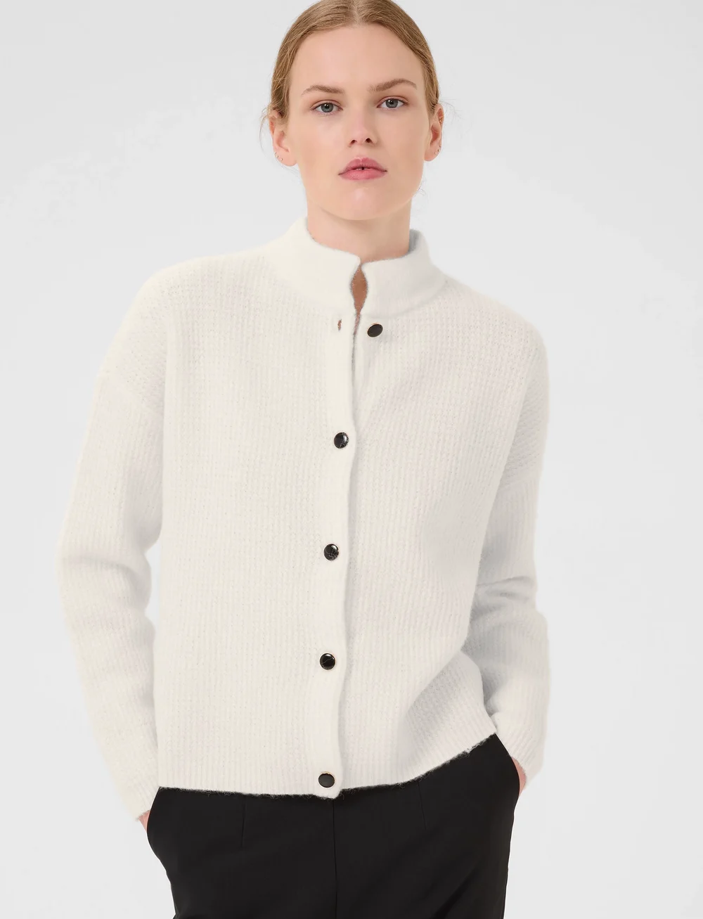 Gestuz - AlphaGZ short cardigan NOOS - koftor - ivory - 0