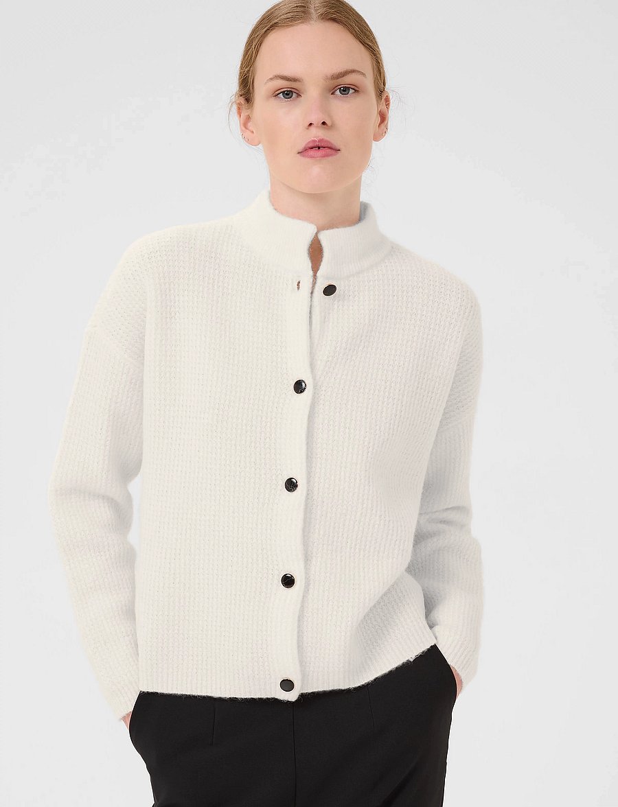 Gestuz - AlphaGZ short cardigan NOOS - strickjacken - ivory - 0