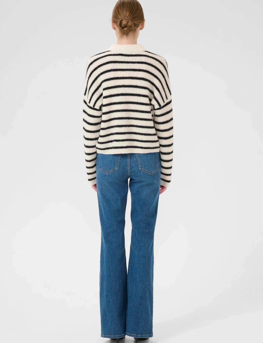 Gestuz - AlphaGZ short cardigan NOOS - cardigans - ivory black striped - 4