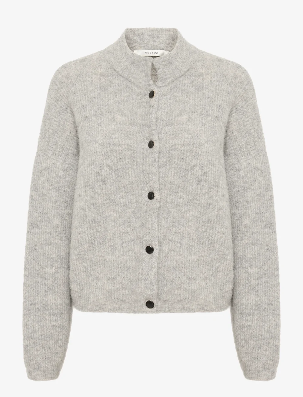 Gestuz - AlphaGZ short cardigan NOOS - cardigans - light grey melange - 1