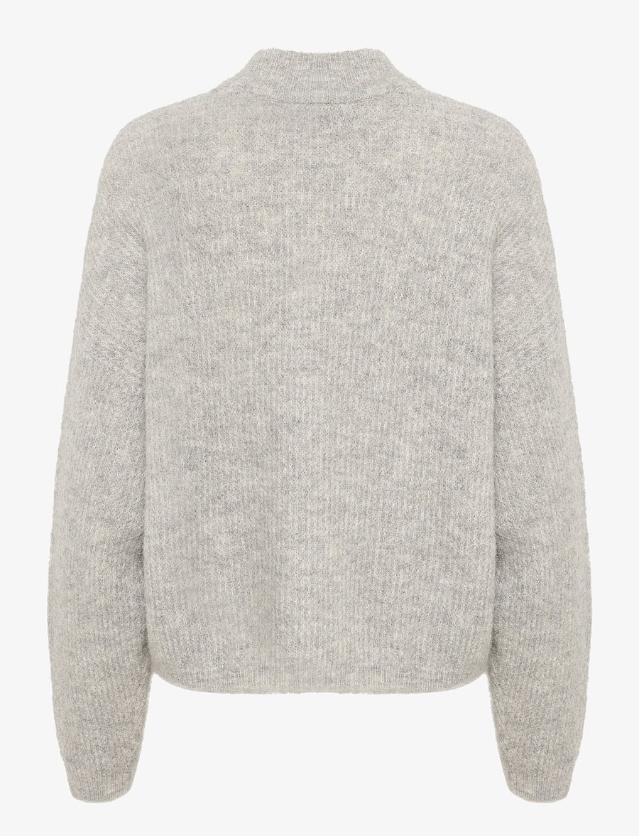 Gestuz - AlphaGZ short cardigan NOOS - strickjacken - light grey melange - 2