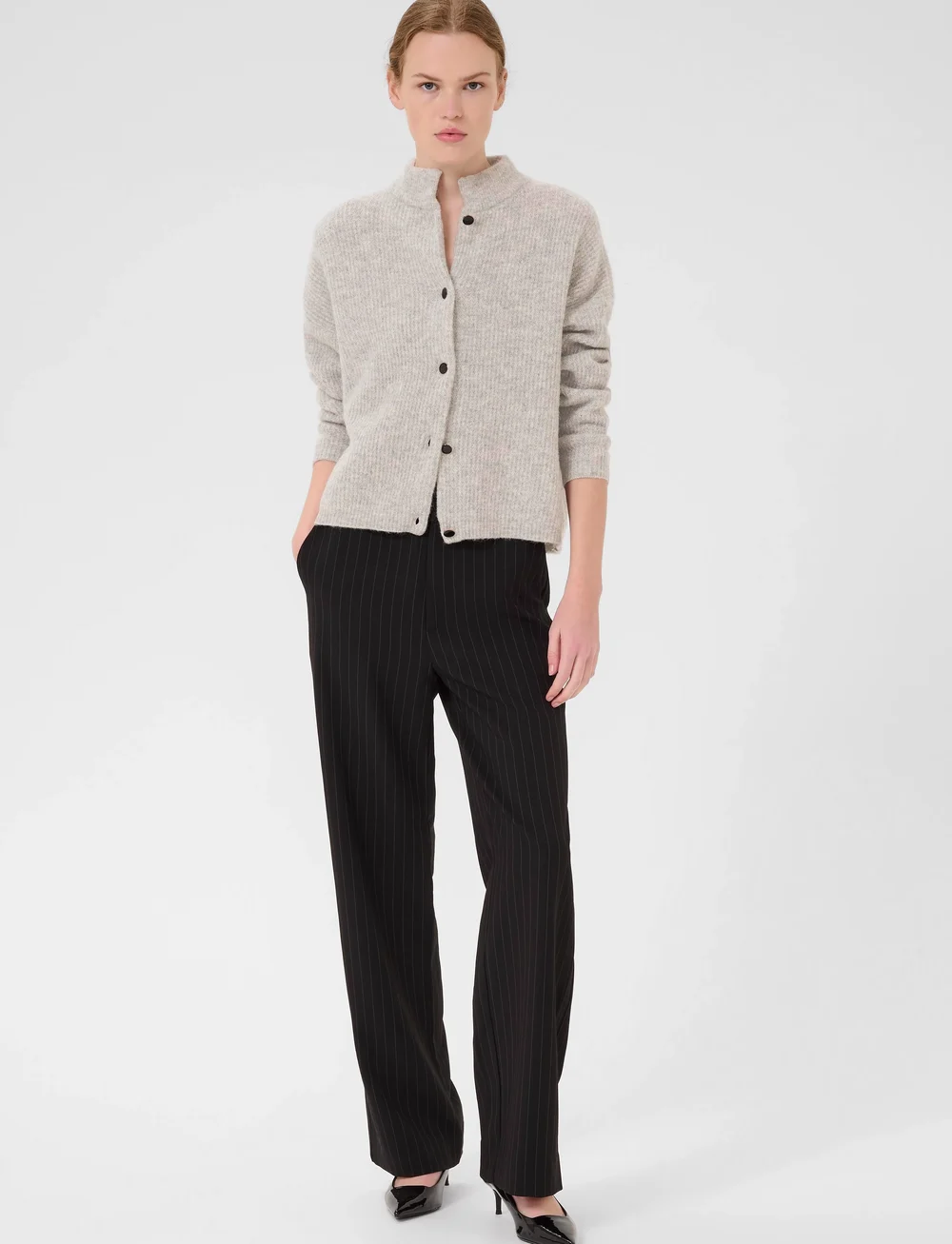 Gestuz - AlphaGZ short cardigan NOOS - cardigans - light grey melange - 3