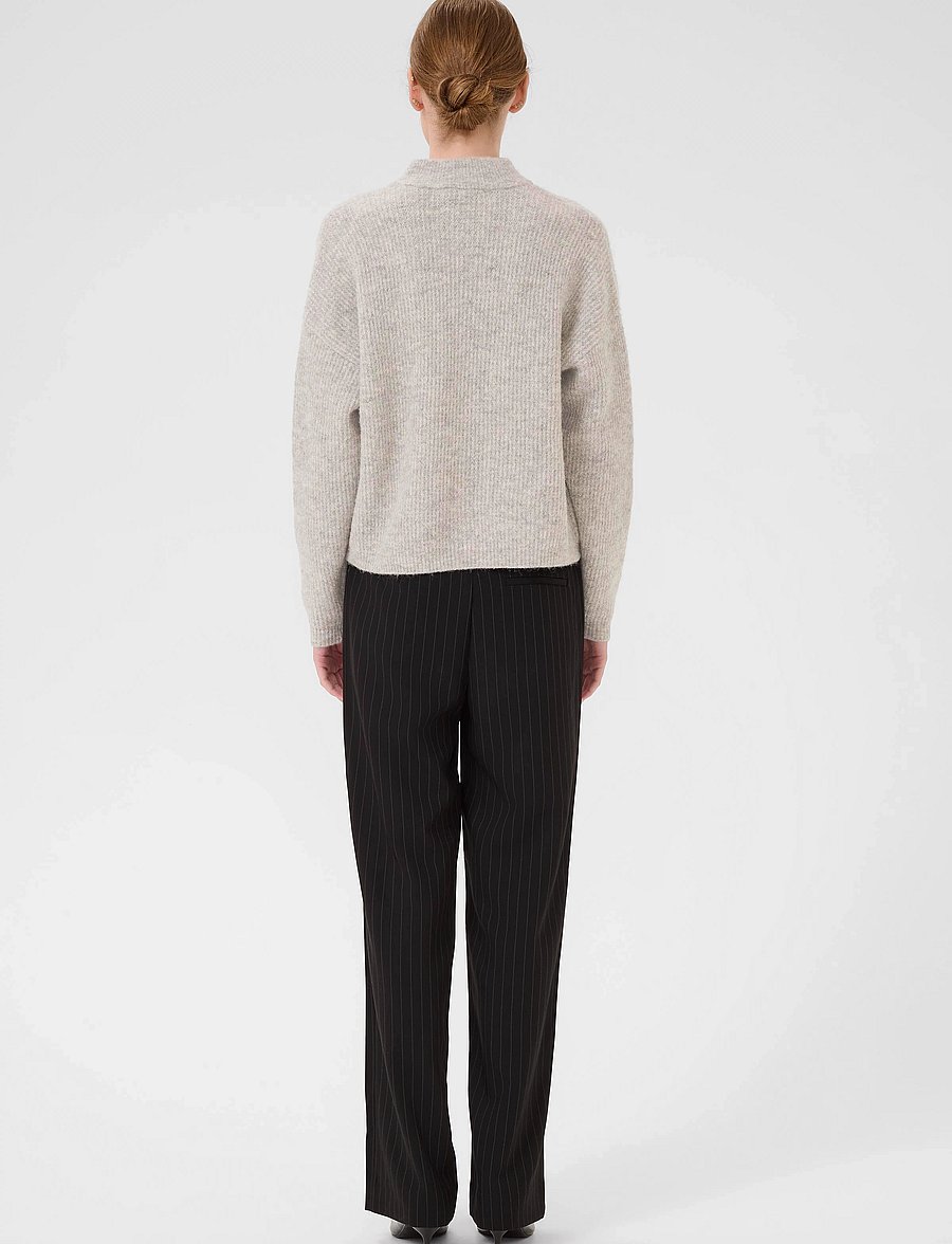 Gestuz - AlphaGZ short cardigan NOOS - strickjacken - light grey melange - 4
