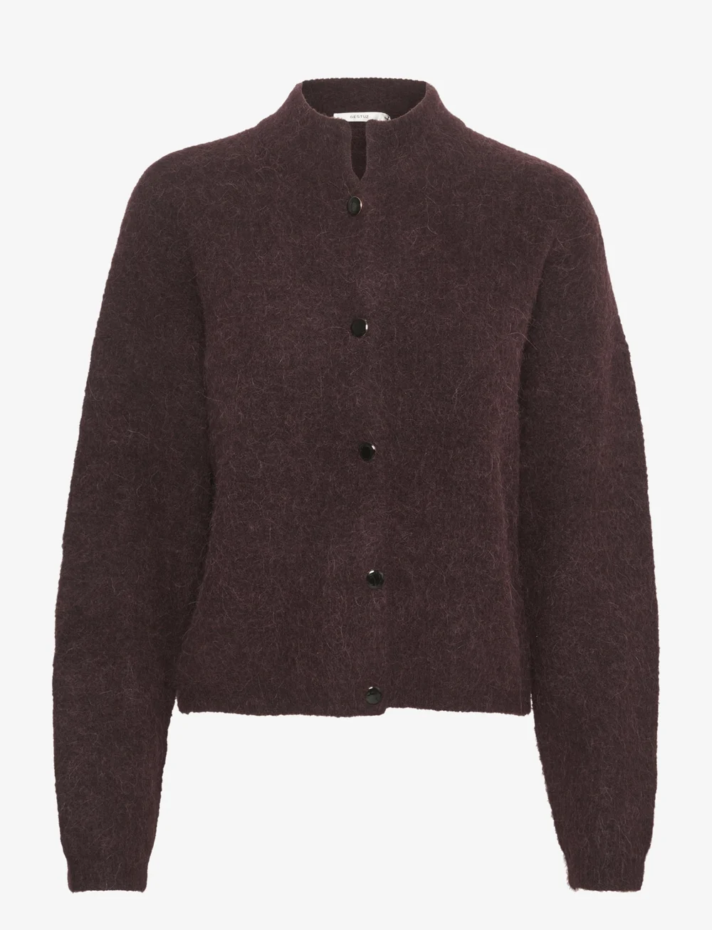 Gestuz - AlphaGZ short cardigan NOOS - cardigans - plum melange - 1