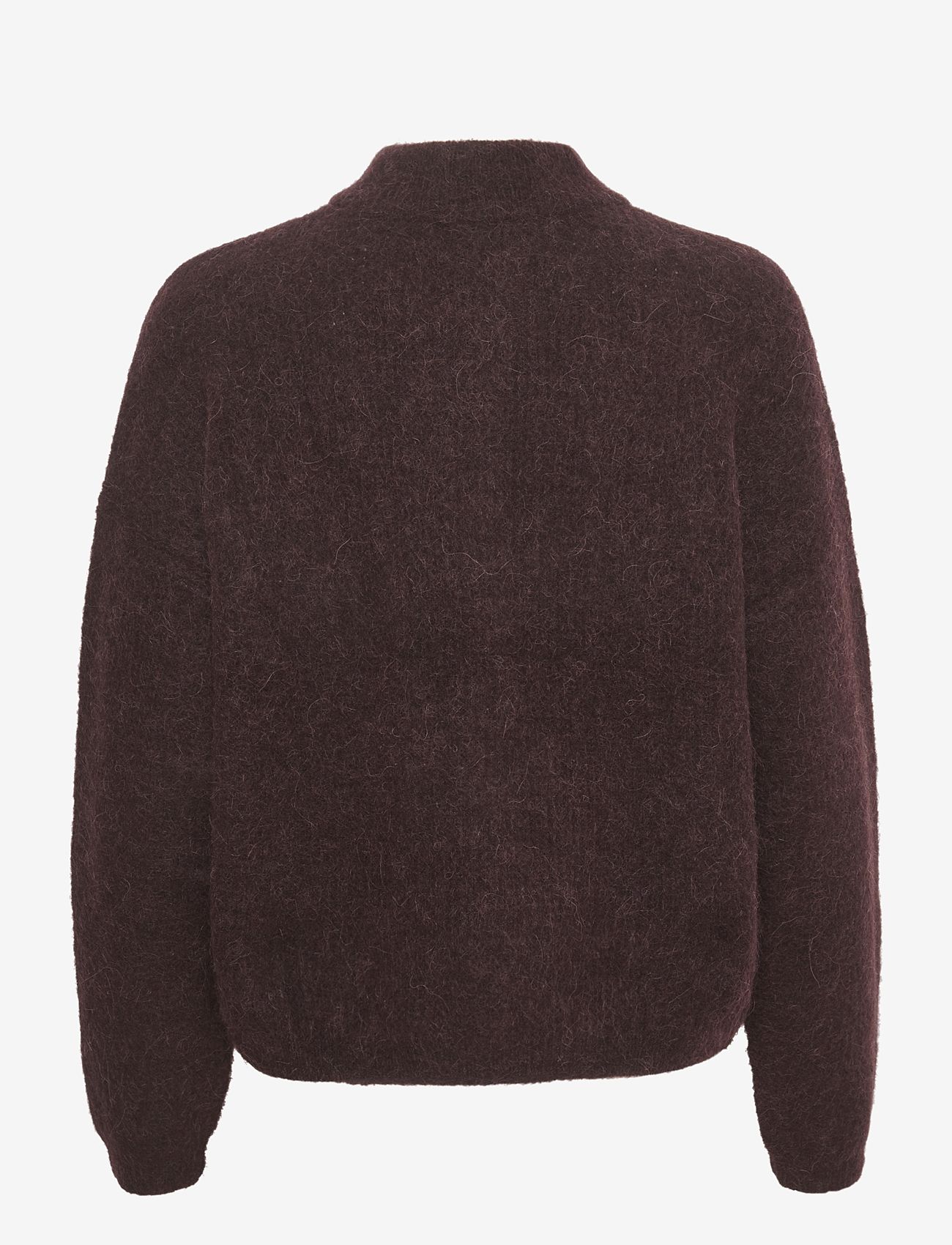 Gestuz - AlphaGZ short cardigan NOOS - cardigans - plum melange - 2