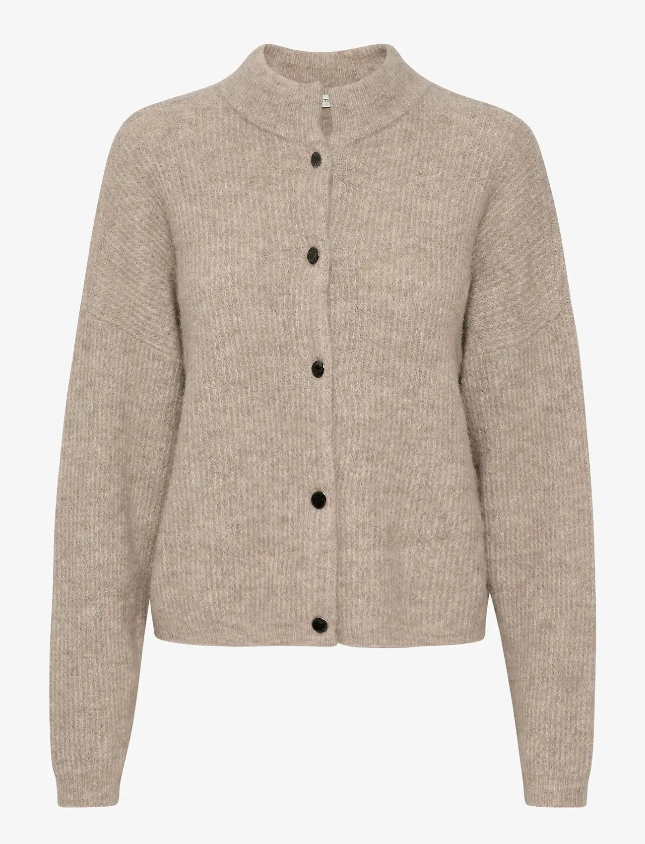 Gestuz - AlphaGZ short cardigan NOOS - koftor - warm sand melange - 1