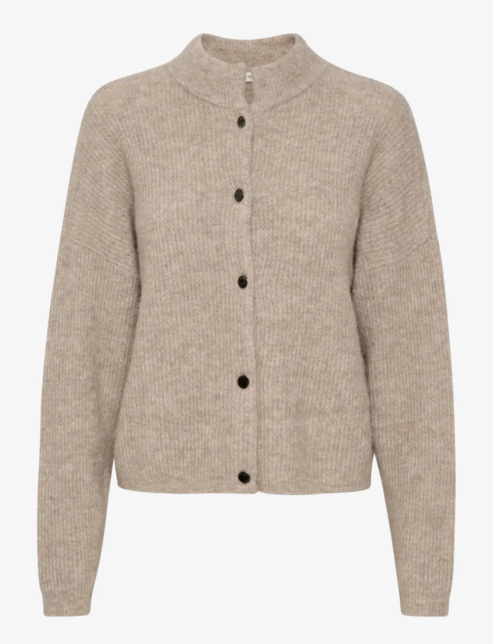 Gestuz - AlphaGZ short cardigan NOOS - koftor - warm sand melange - 1