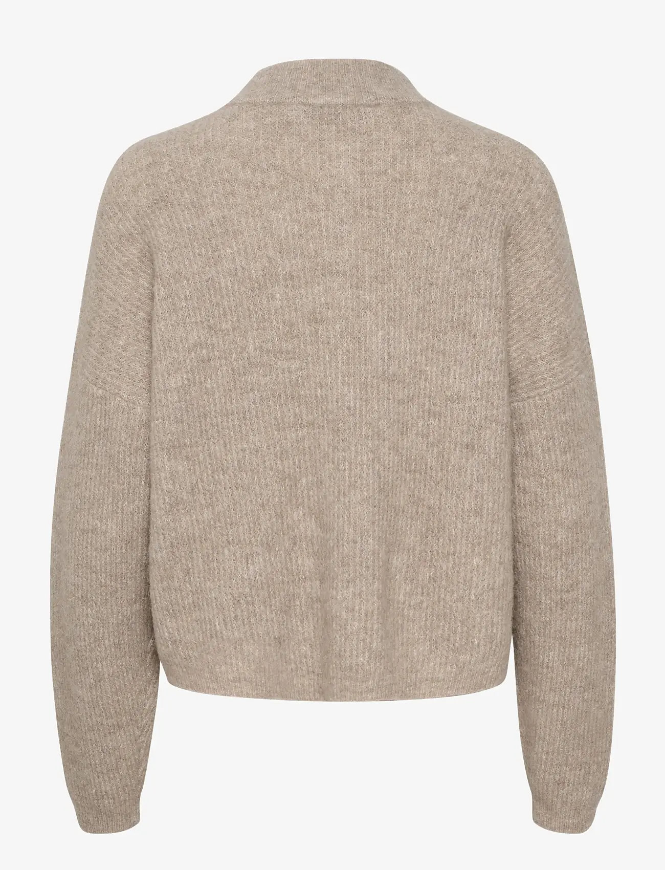 Gestuz - AlphaGZ short cardigan NOOS - koftor - warm sand melange - 2