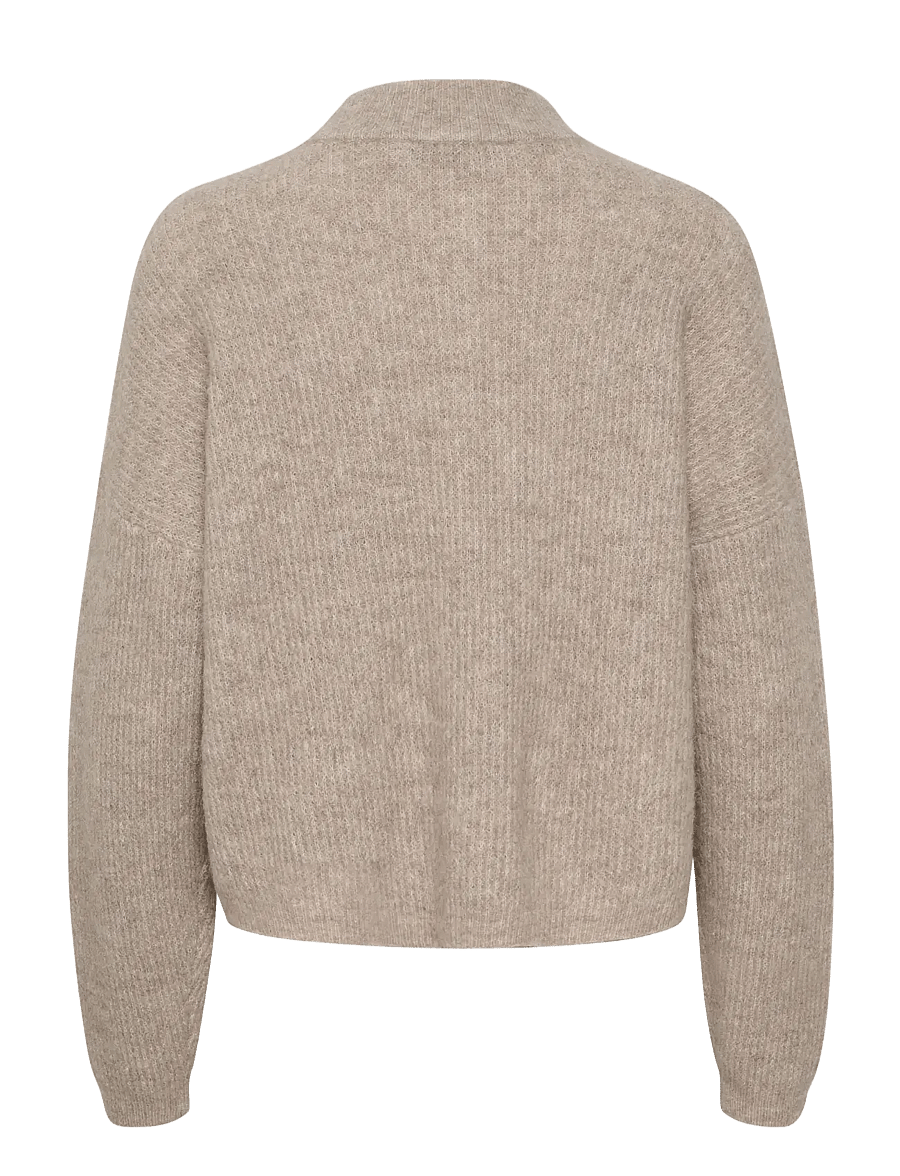 Gestuz - AlphaGZ short cardigan NOOS - koftor - warm sand melange - 2