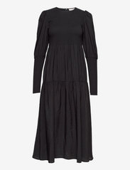 MorianaGZ solid long dress - BLACK