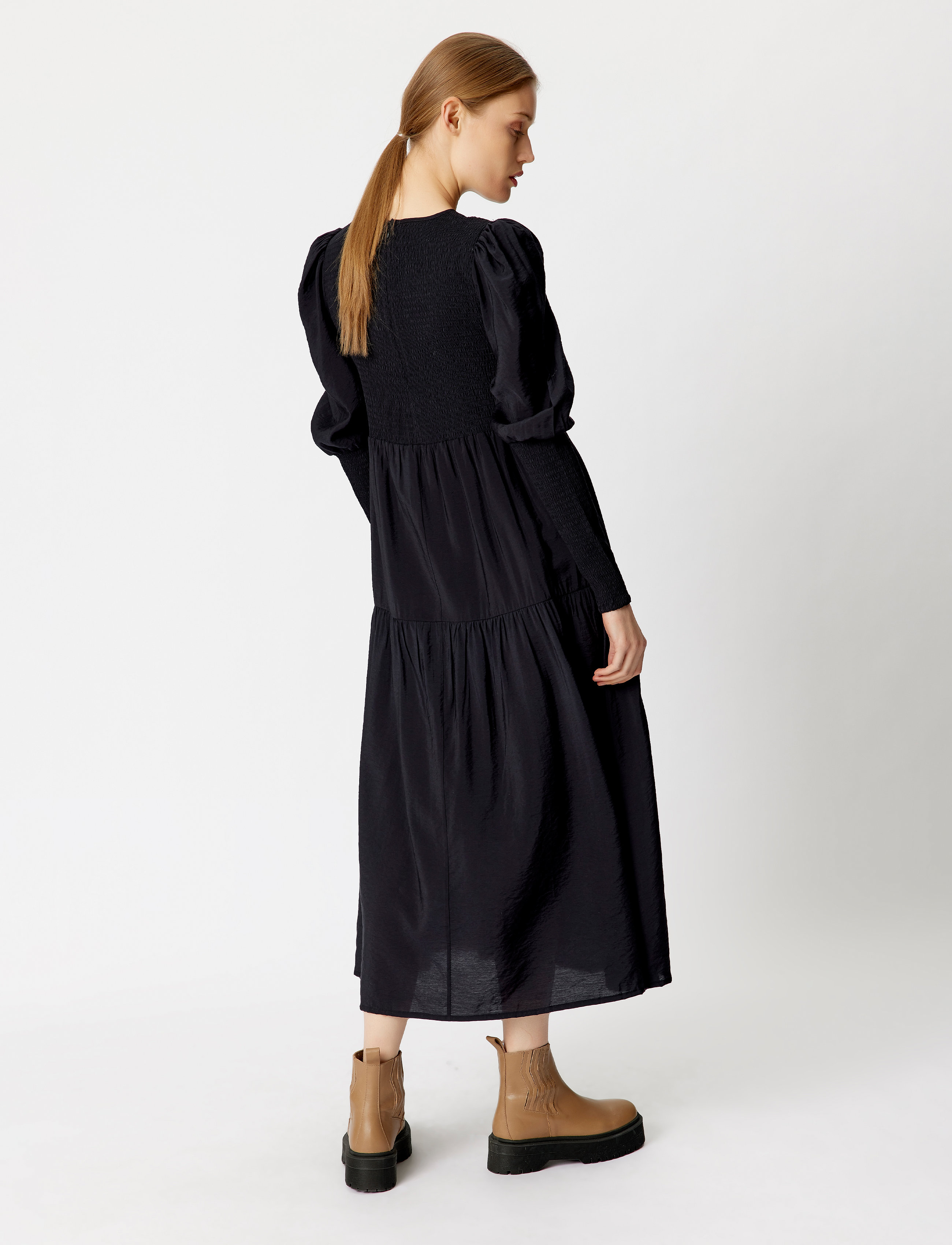 Gestuz - MorianaGZ solid long dress - midikleidid - black - 3
