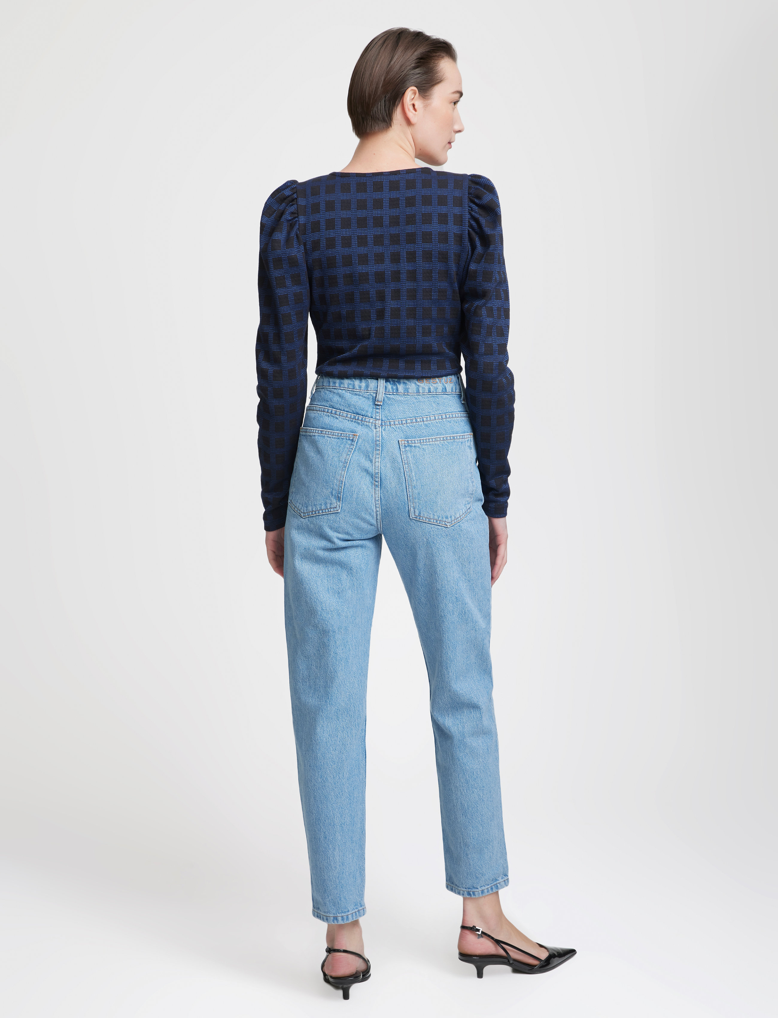 Gestuz - LisaGZ blouse - blue check - 3
