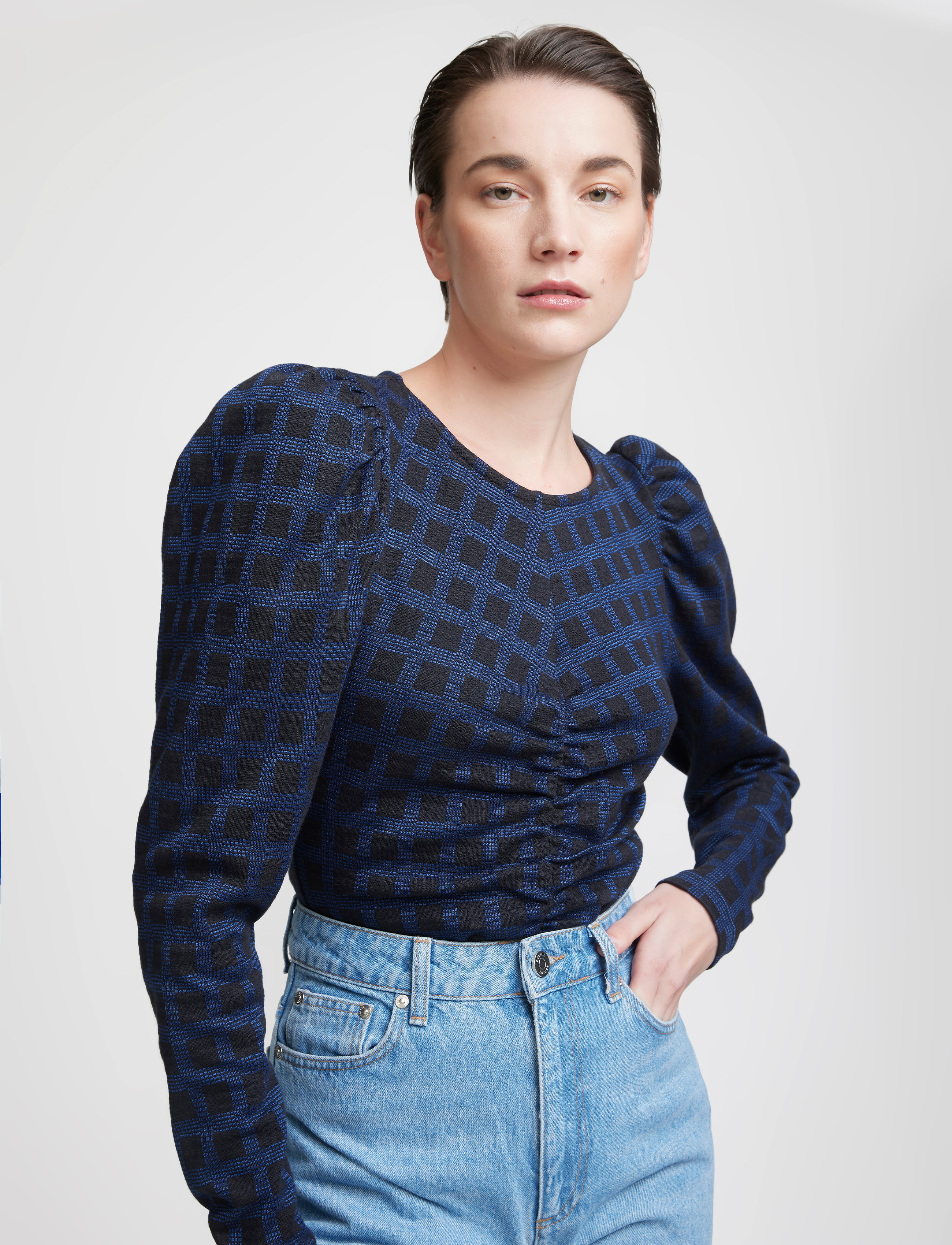 Gestuz - LisaGZ blouse - blue check - 4