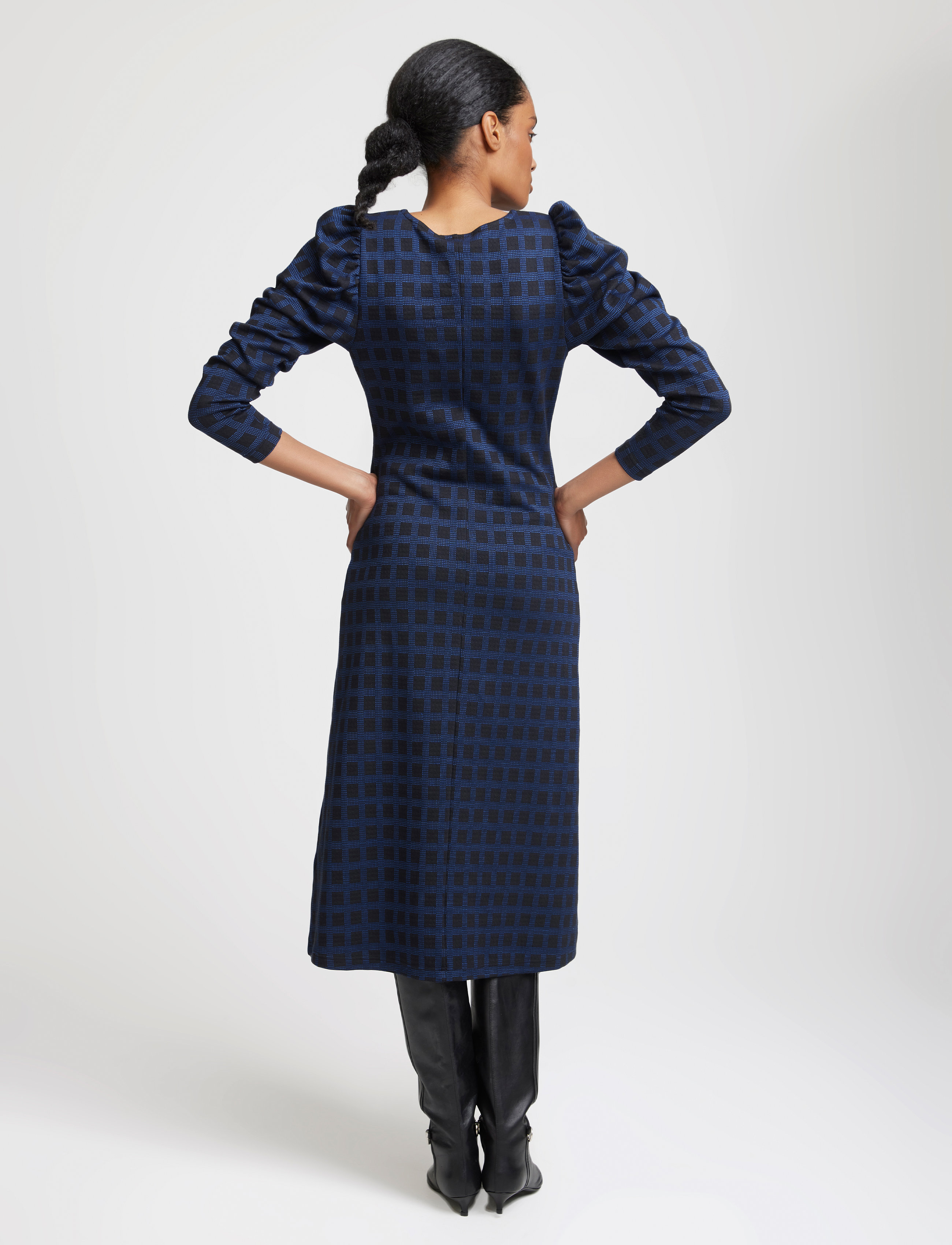 Gestuz - LisaGZ long dress - blue check - 3