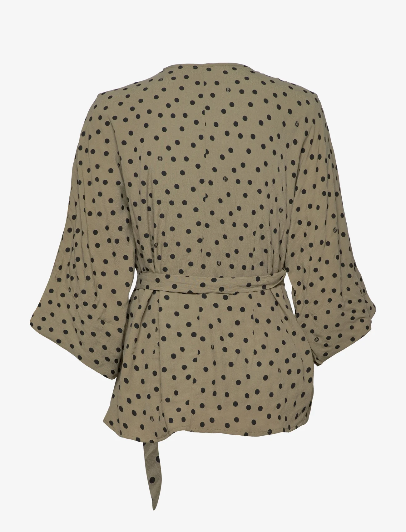 Gestuz - JanikaGZ wrap blouse - langærmede bluser - overland treck dot - 1