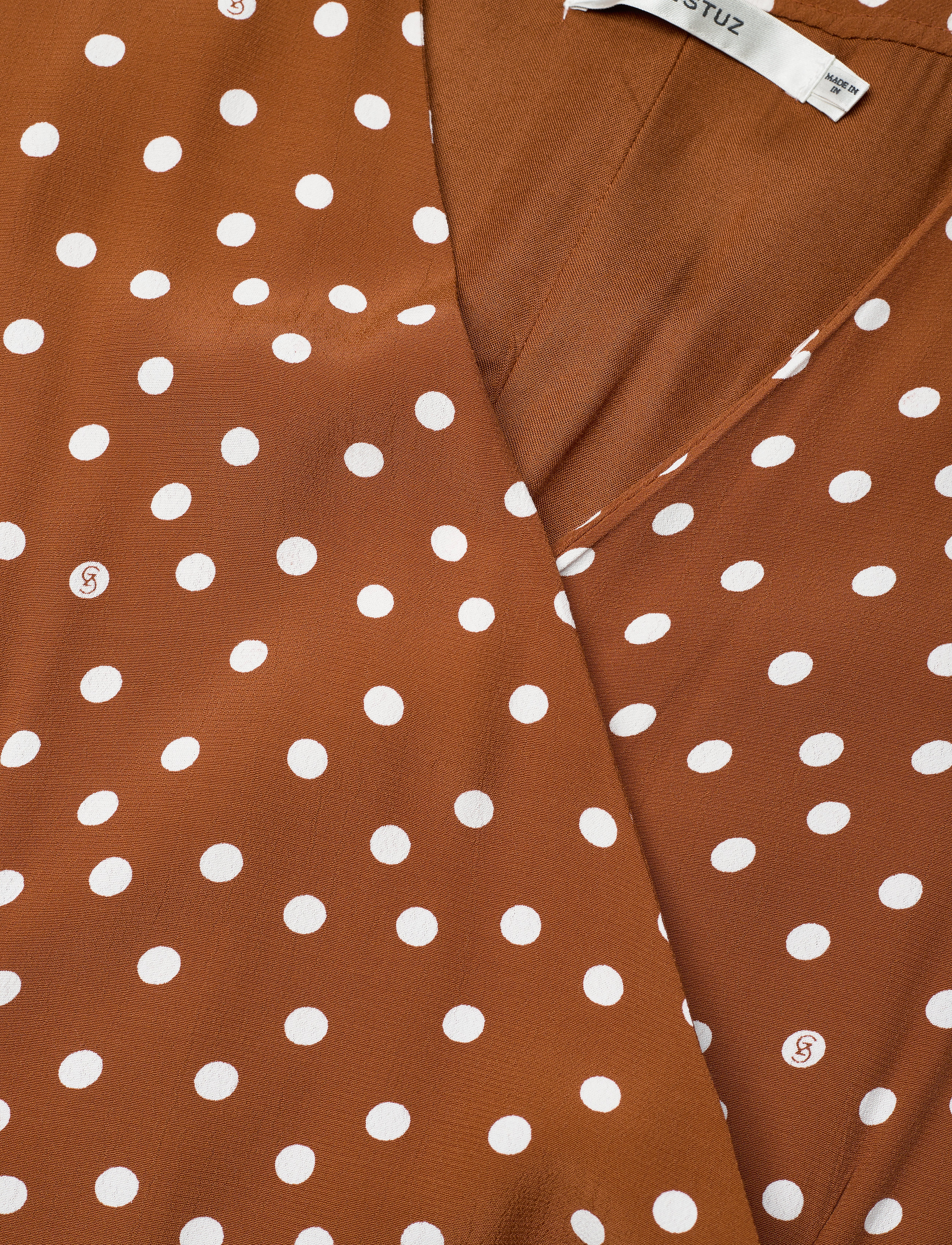 Gestuz - JanikaGZ wrap dress - mocha bisque dot - 2