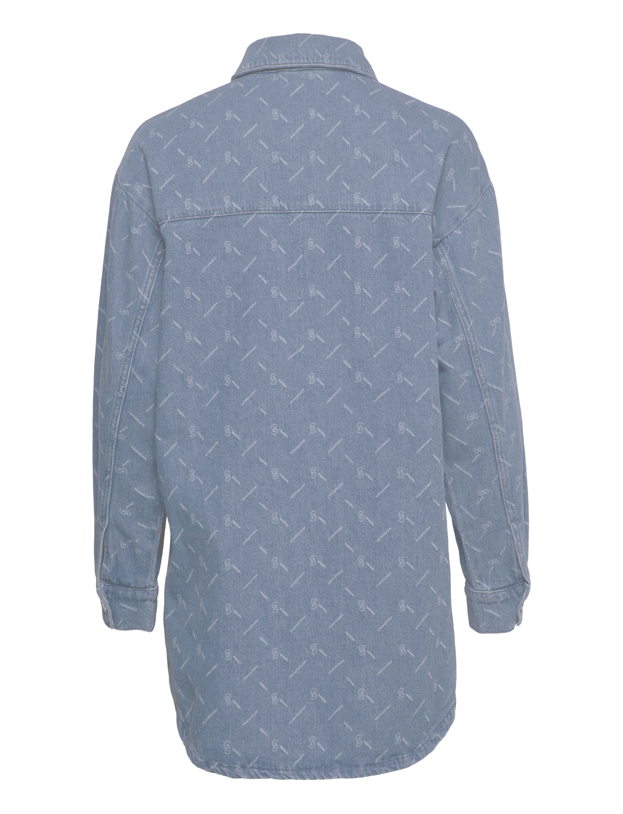 Gestuz - LuvinaGZ OZ shirt - washed mid blue logo - 1