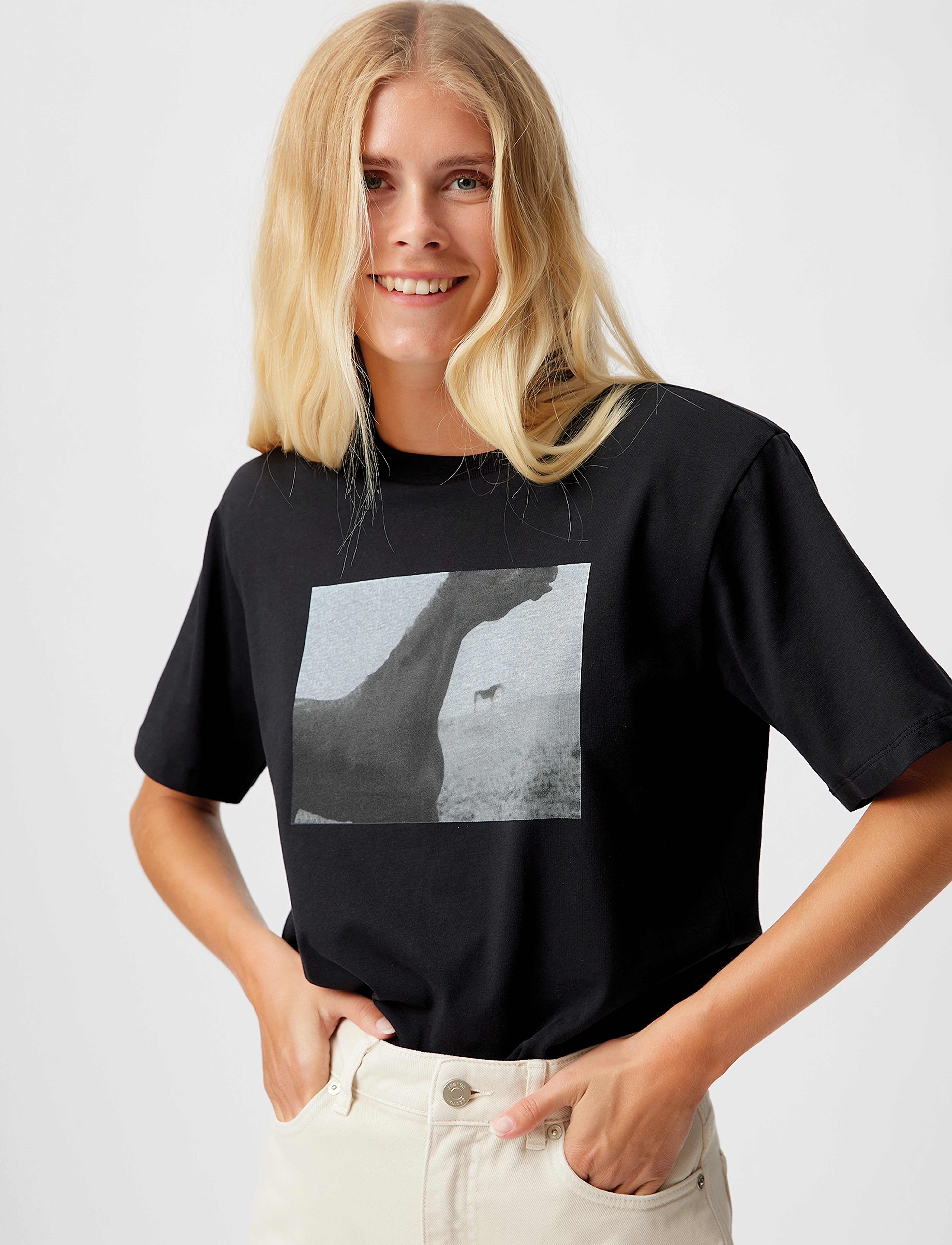 Gestuz - JoryGZ printed tee - black - 2