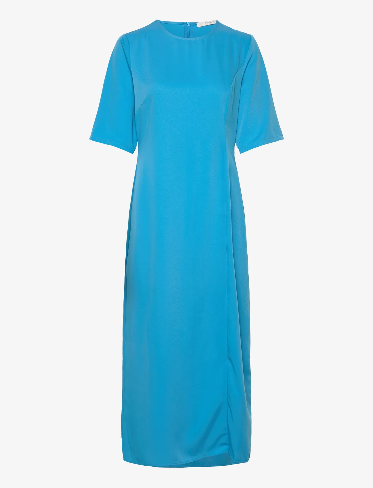 Gestuz - MelbaGZ long dress - sukienki do kolan i midi - malibu blue - 0