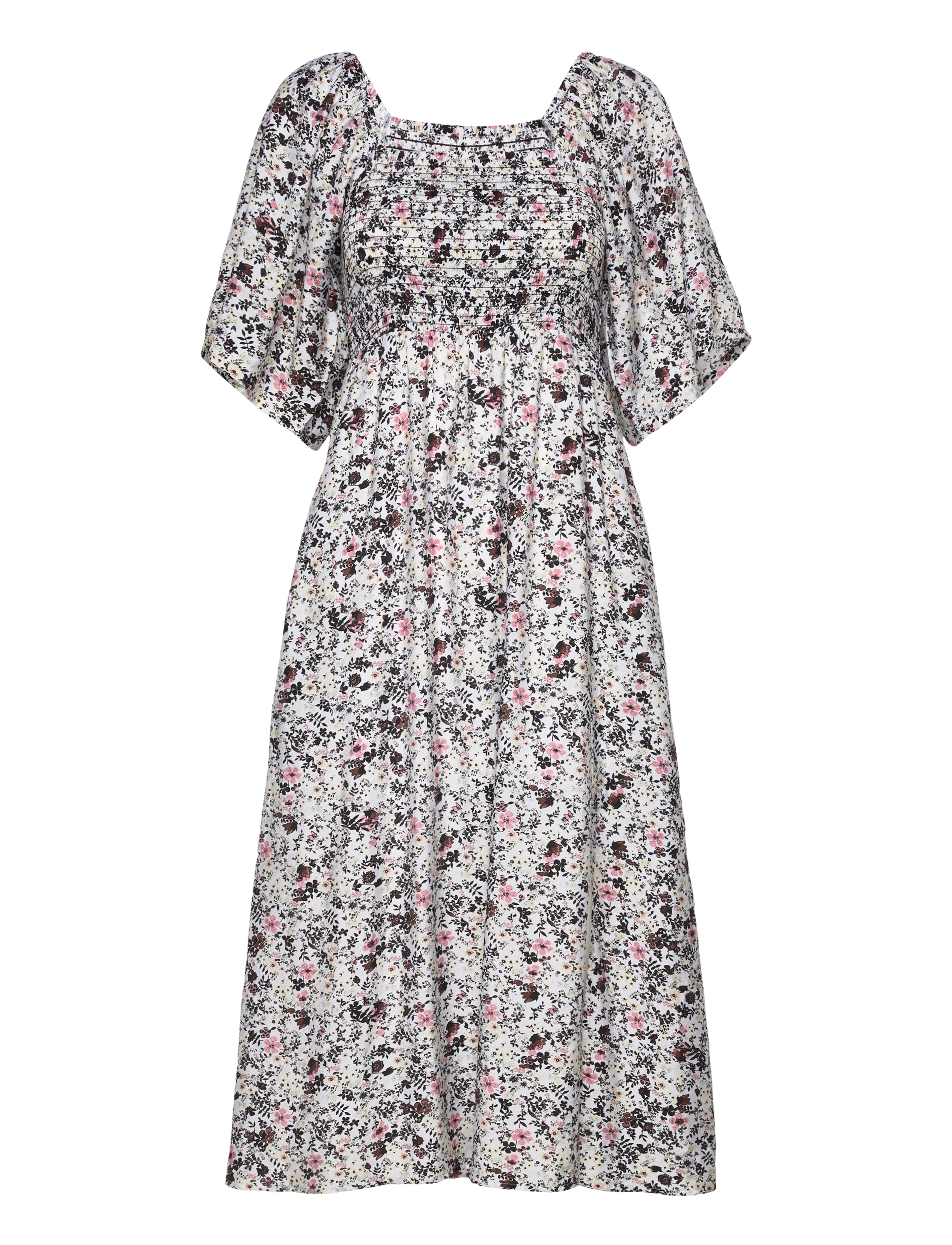 Gestuz JosyGZ ss dress - Klänningar - PINK FLOWER DRAFT / multi