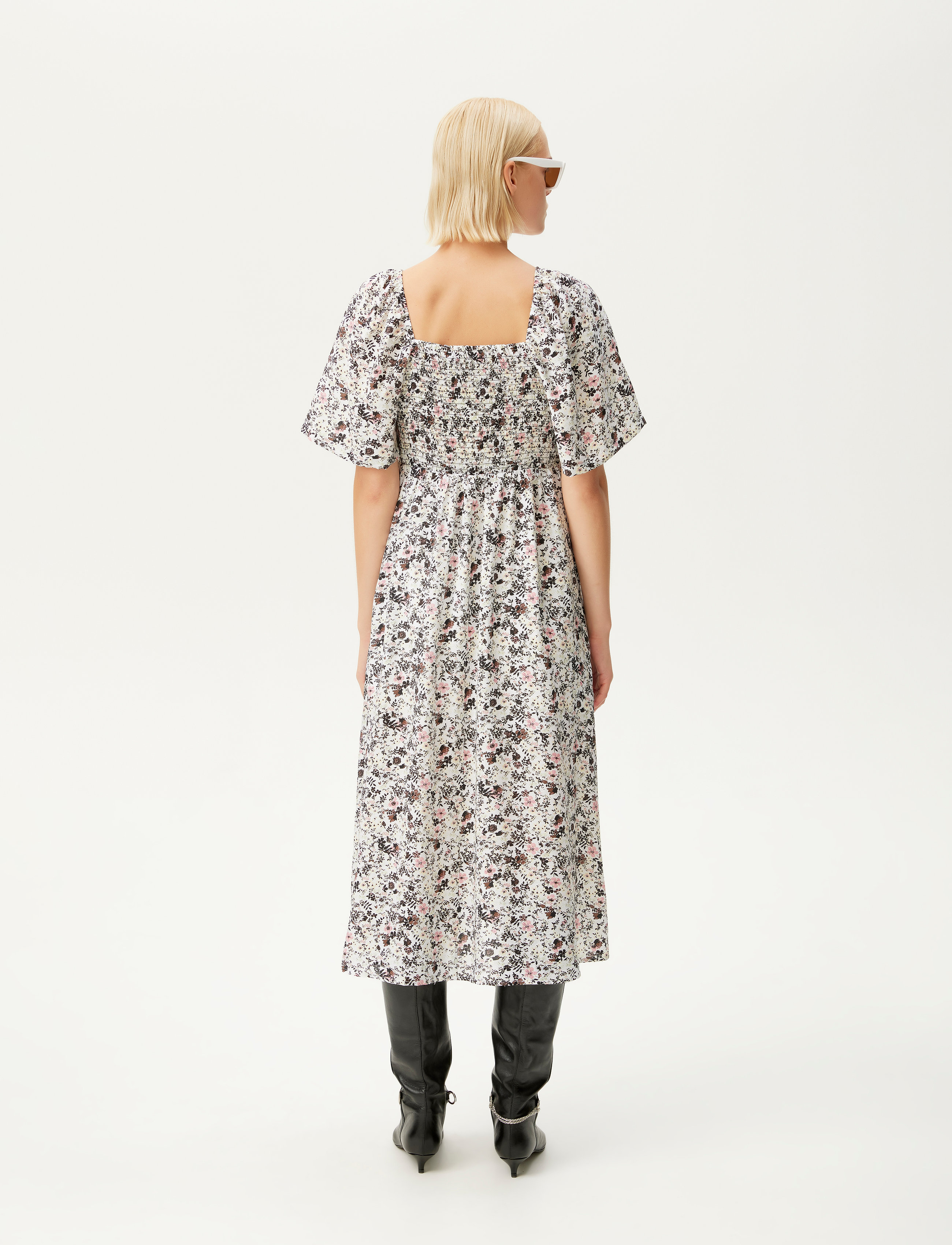 Gestuz - JosyGZ ss dress - midi kjoler - pink flower draft - 5