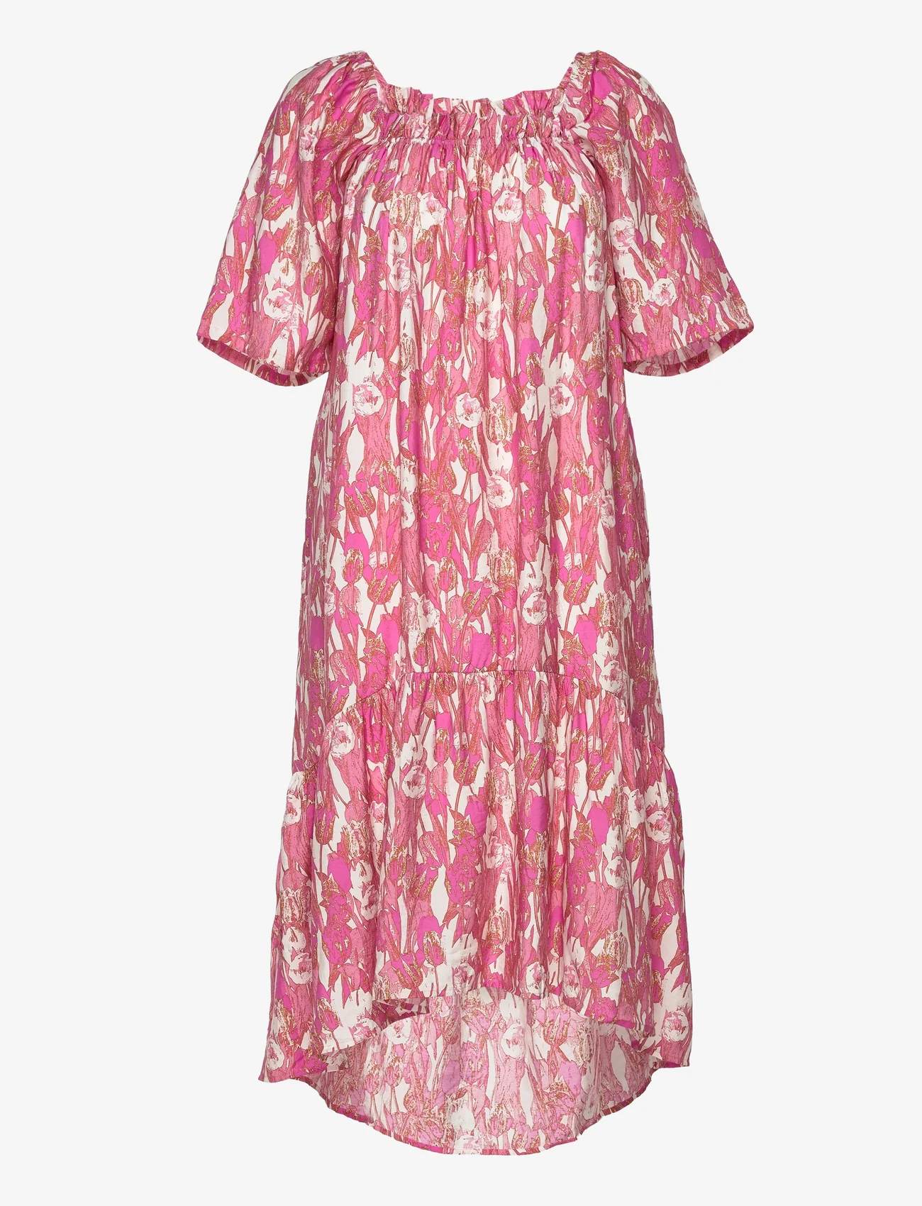 Gestuz - AmasyGZ ss dress - midi kjoler - pink tulip - 0
