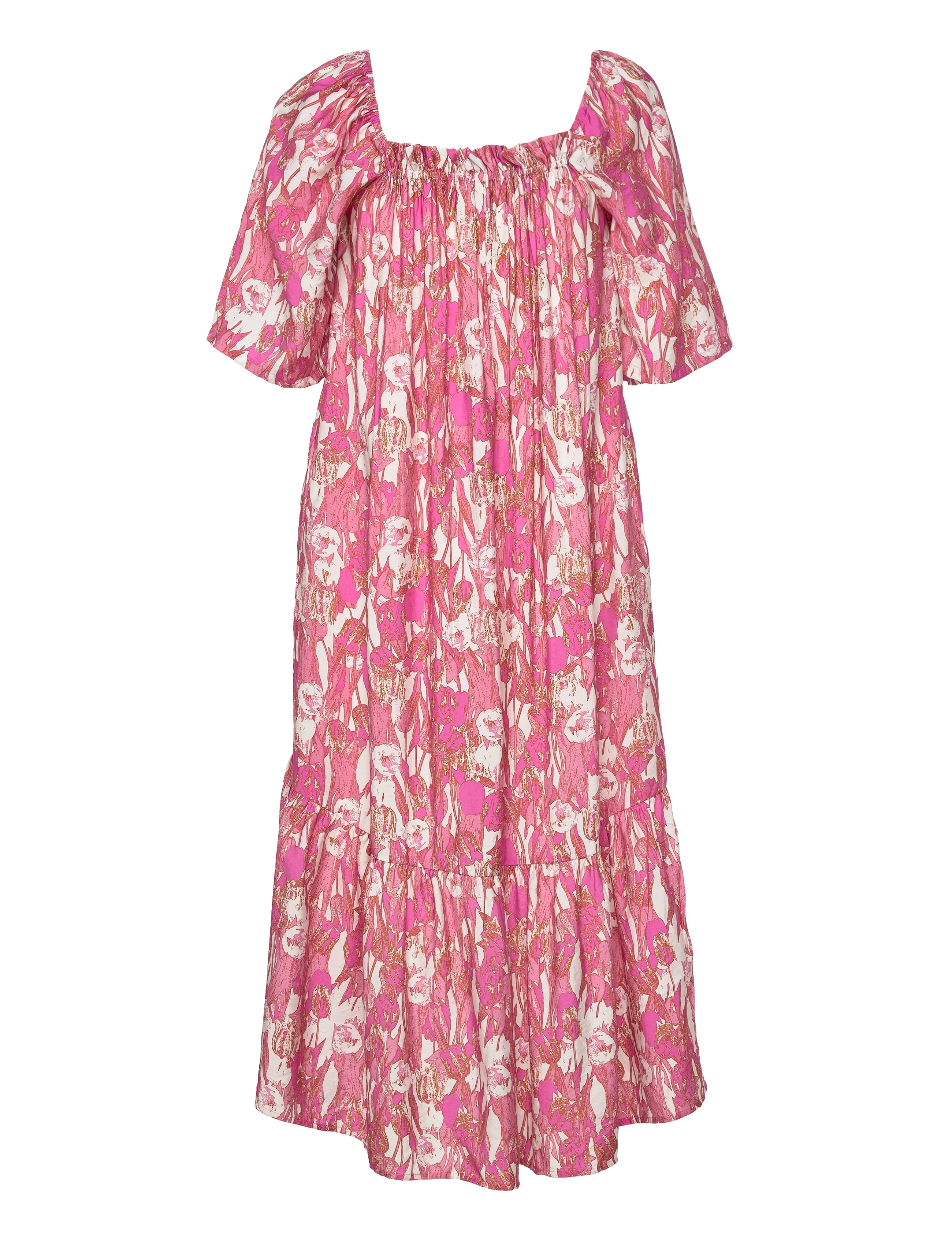 Gestuz - AmasyGZ ss dress - midi kjoler - pink tulip - 1