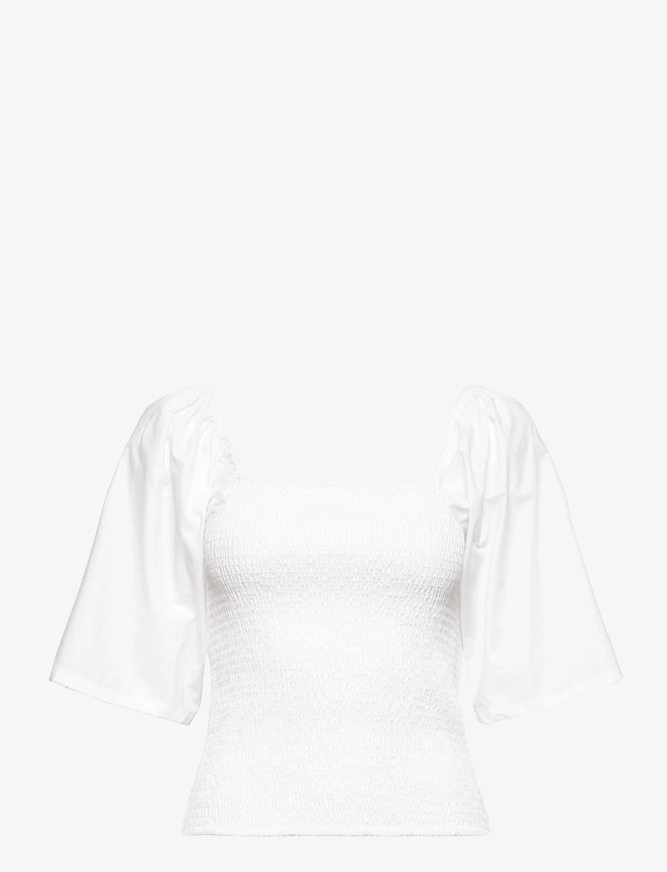 Gestuz - JoshaGZ ss blouse - kortärmade blusar - bright white - 0