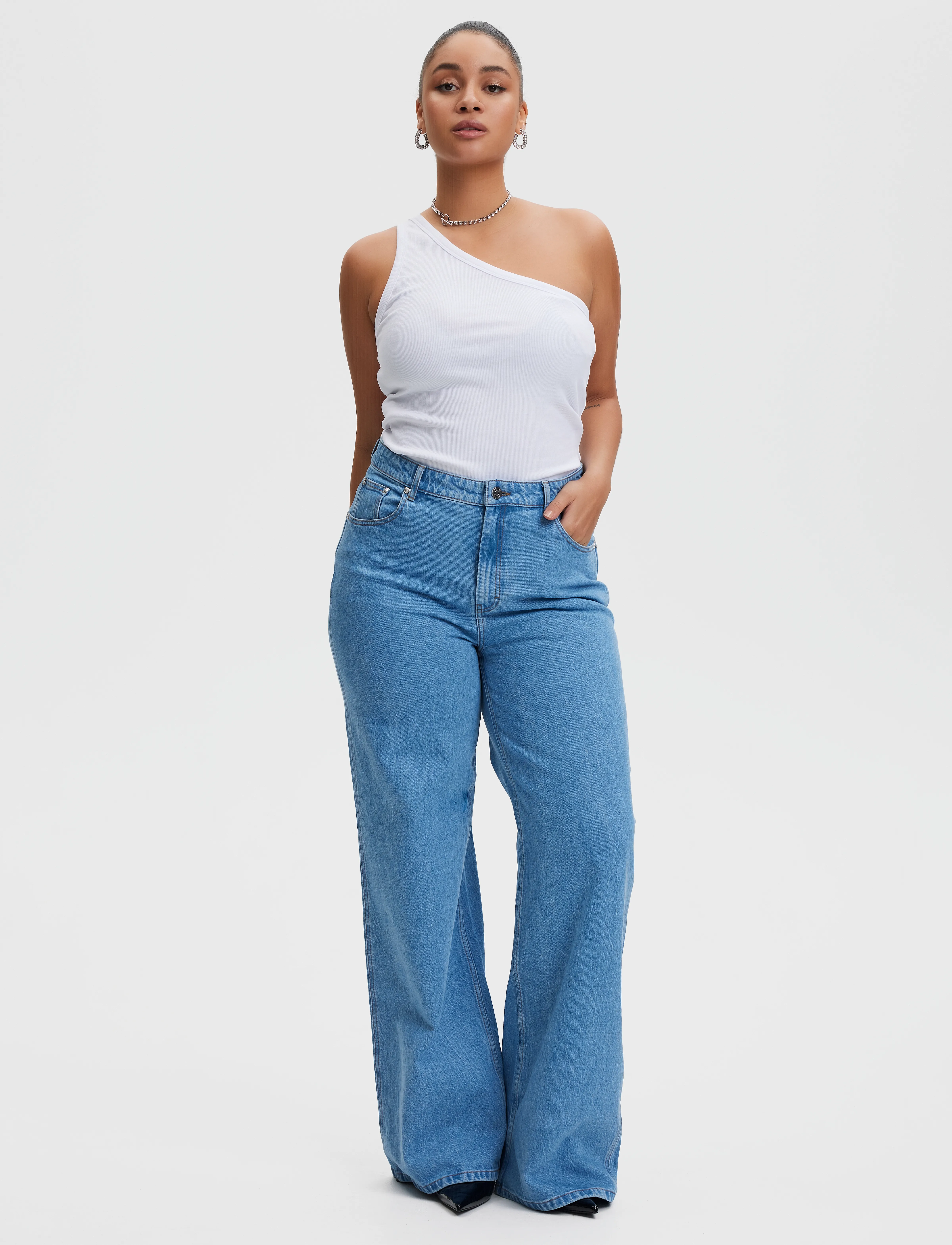Gestuz Drewgz One Shoulder, Kvinder, Top Med Én Skulder, Hvid, Str: XL