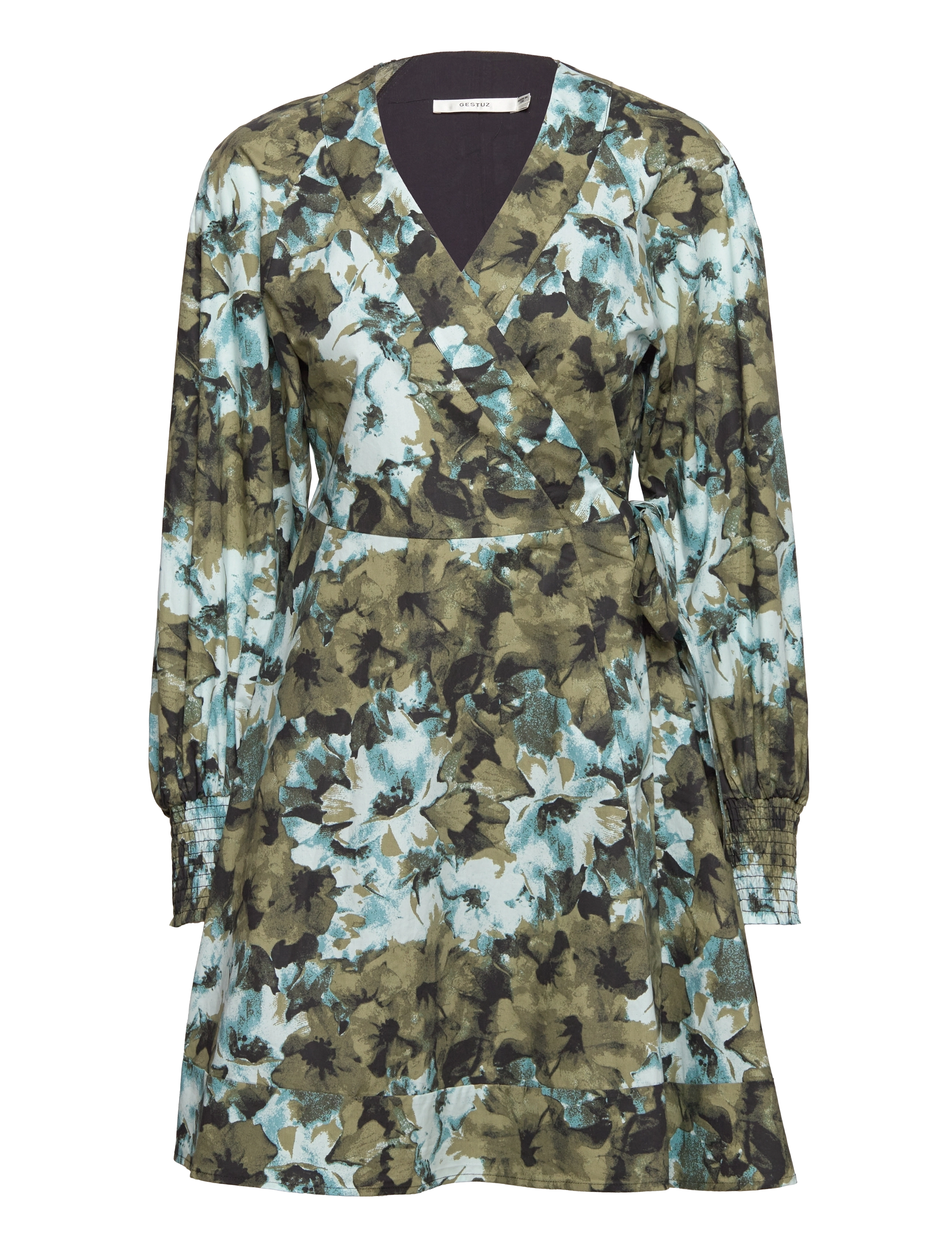 Gestuz BlishaGZ wrap dress - Tøj - ARTISTIC BLUE FLOWER / multi