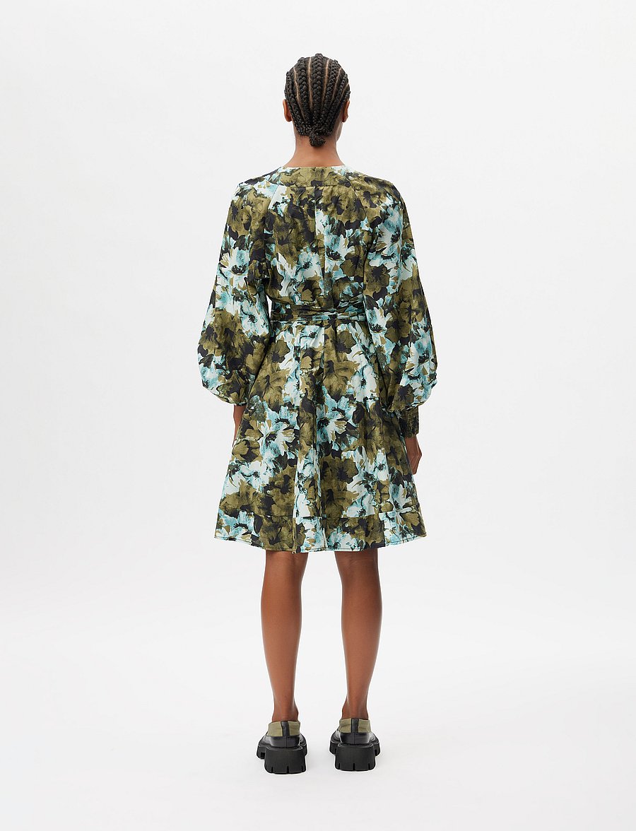 Gestuz - BlishaGZ wrap dress - artistic blue flower - 3